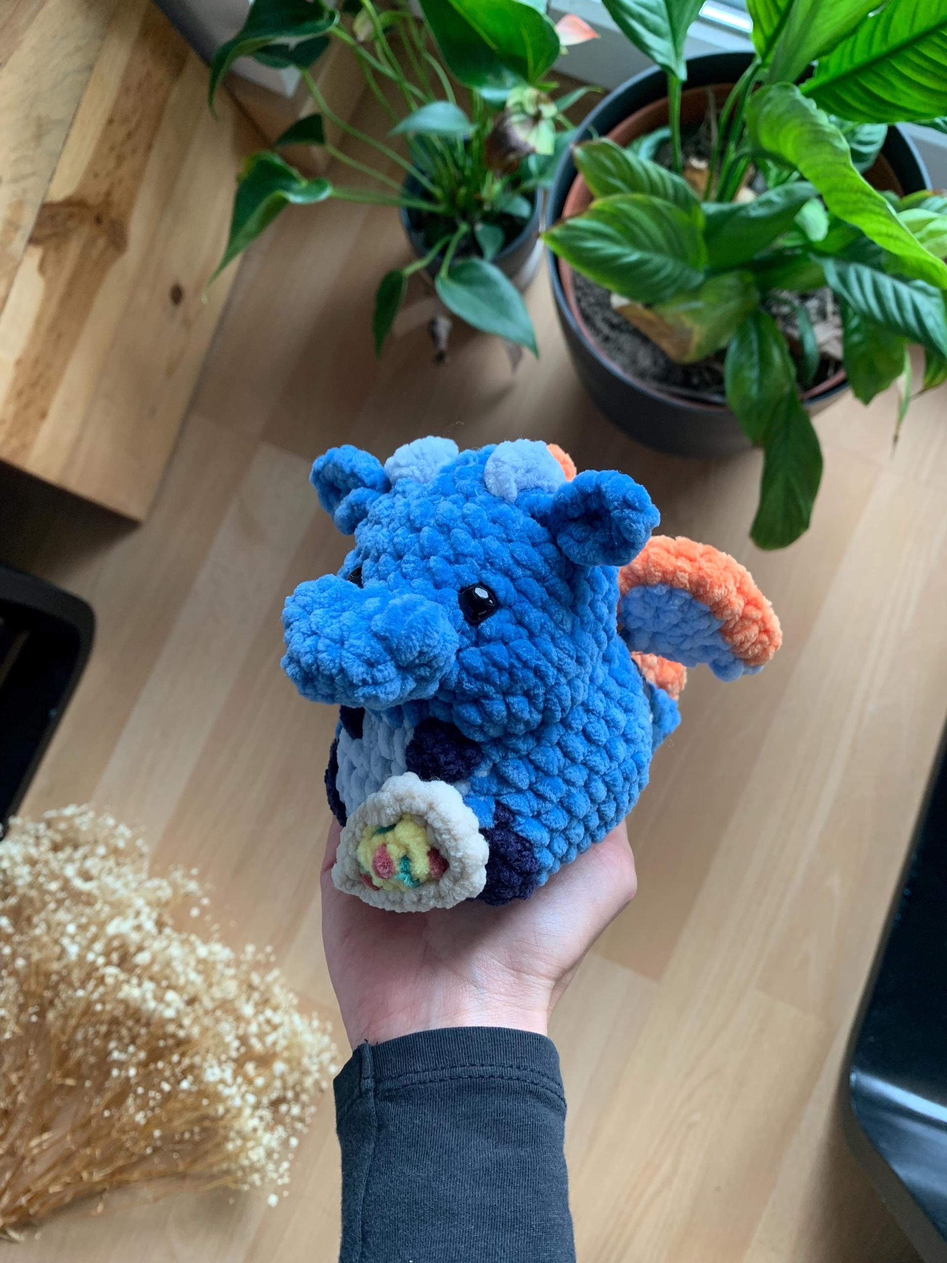 Chubby Dragon Low sew PDF Crochet pattern Fantasy Amigurumi thumbnail 4