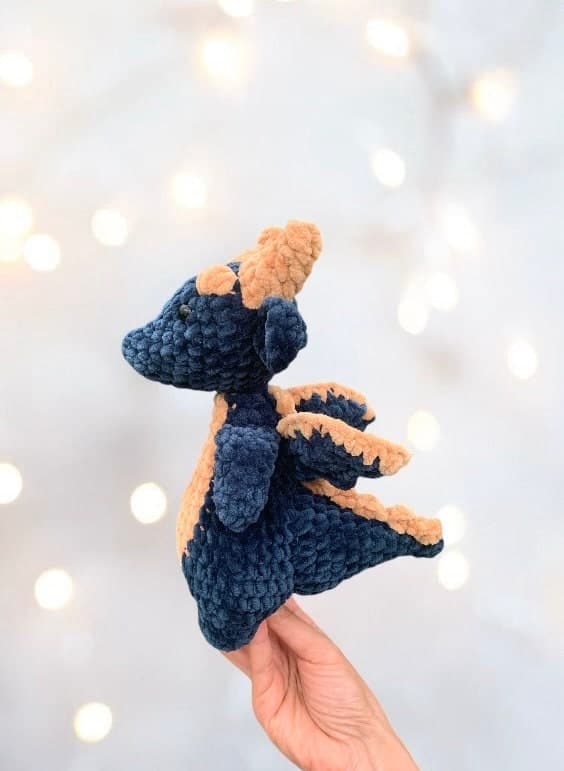 Donnie the Dragon PDF crochet pattern amigurumi plushie digital thumbnail 2