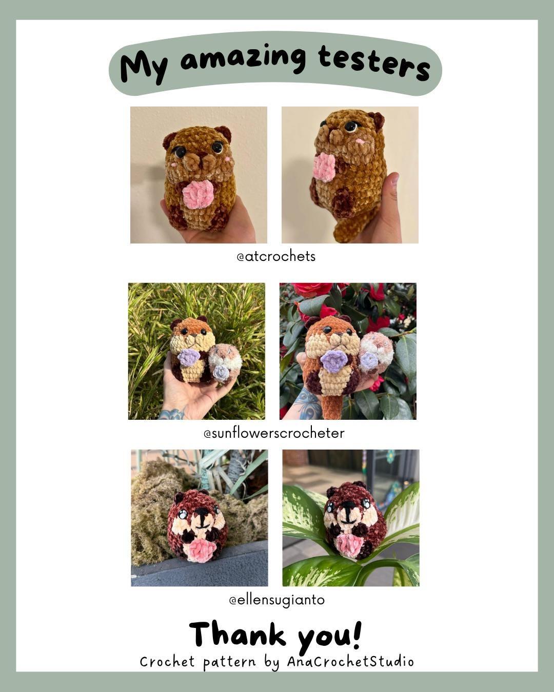Chubby Otter No sew PDF Crochet pattern Amigurumi thumbnail 5
