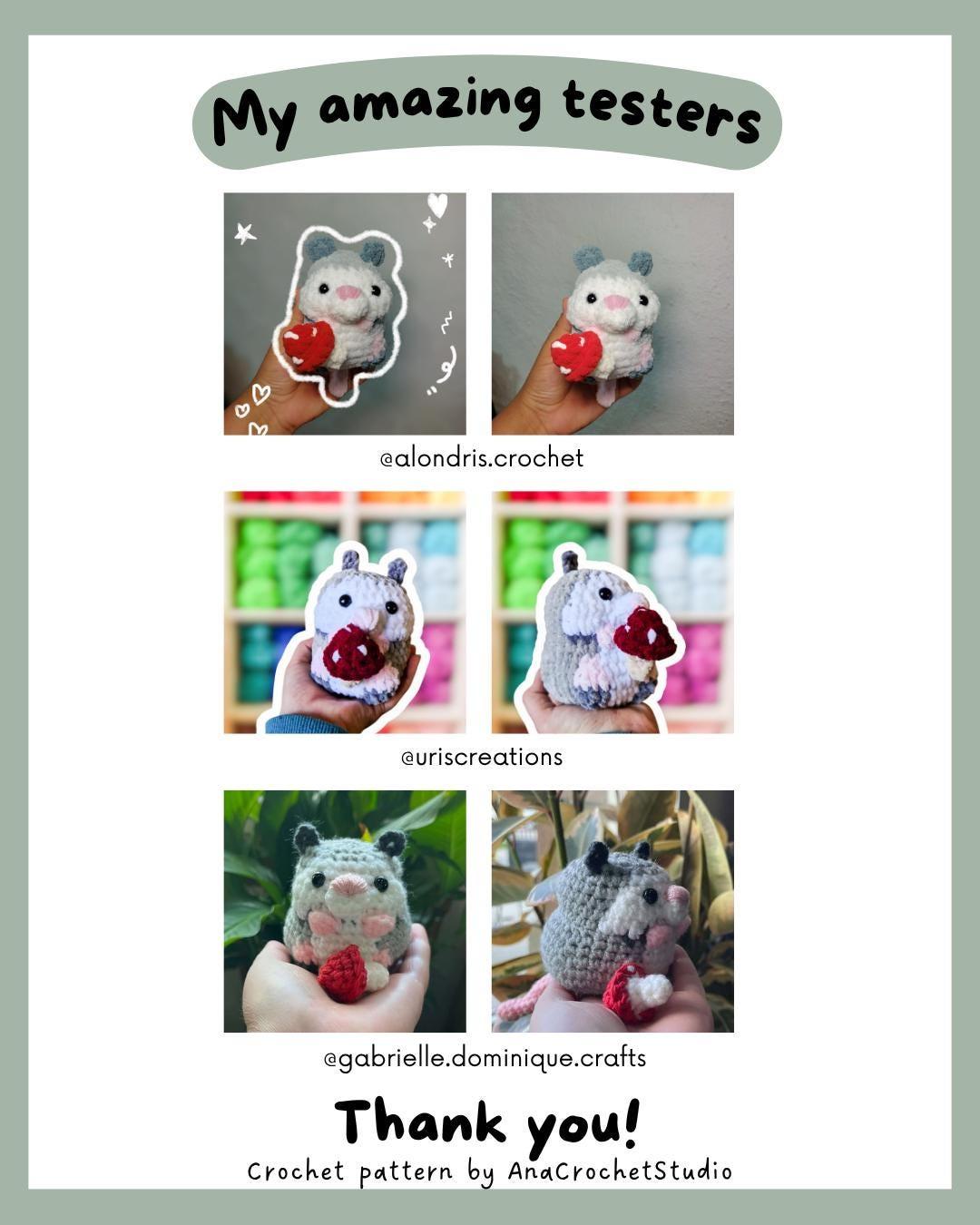 Fox and Opossum Low sew PDF Crochet pattern Chubby Amigurumi thumbnail 6