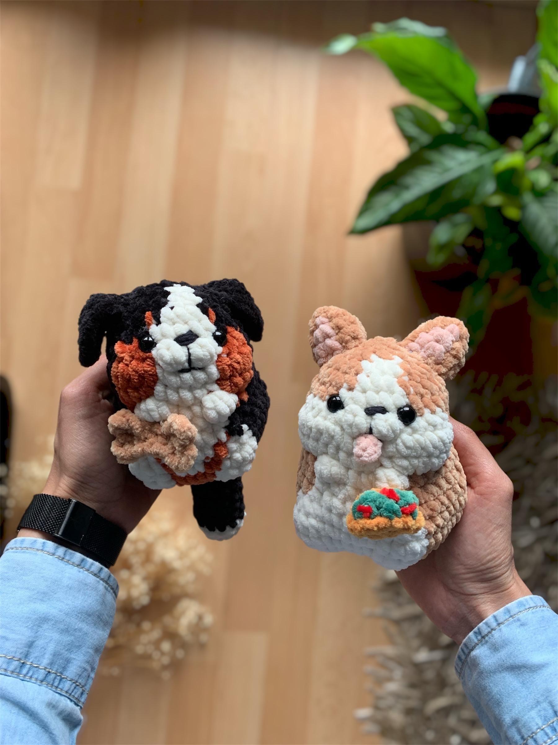 Chubby Dogs Low sew PDF Crochet pattern Amigurumi: Welsh Corgi and Bernese Mountain thumbnail 10