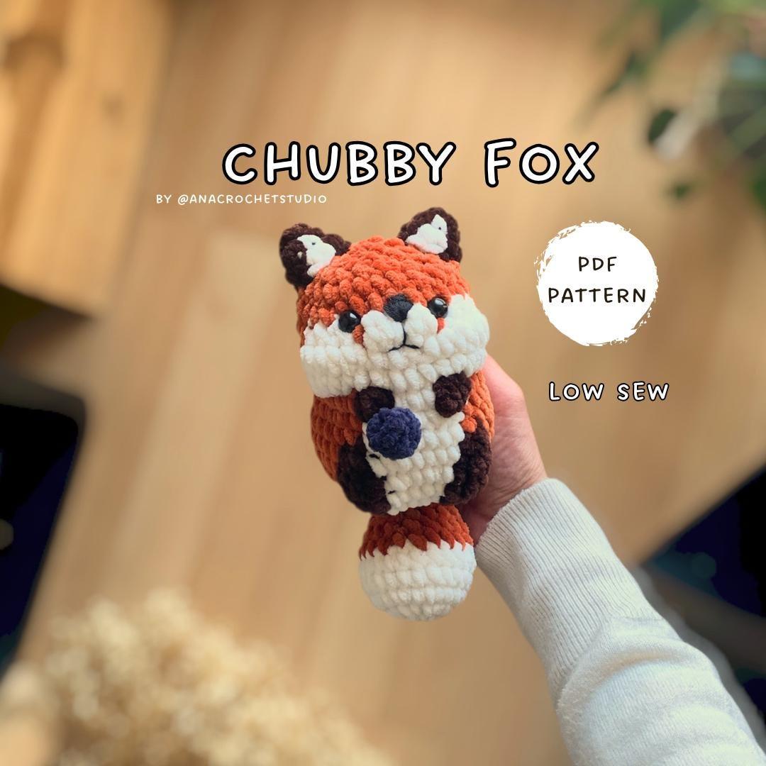 Chubby Fox Low sew PDF Crochet pattern Amigurumi