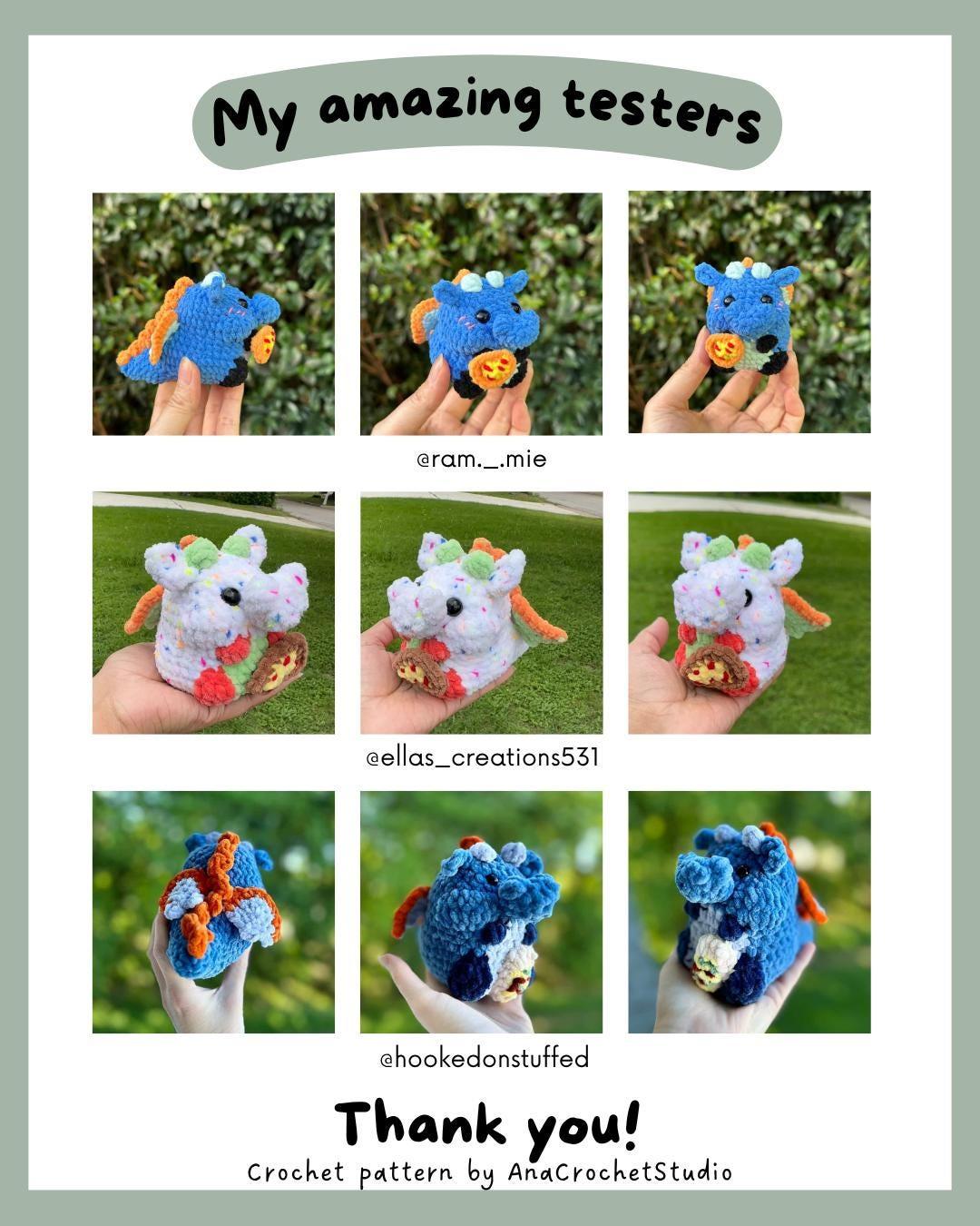 Chubby Dragon Low sew PDF Crochet pattern Fantasy Amigurumi thumbnail 7