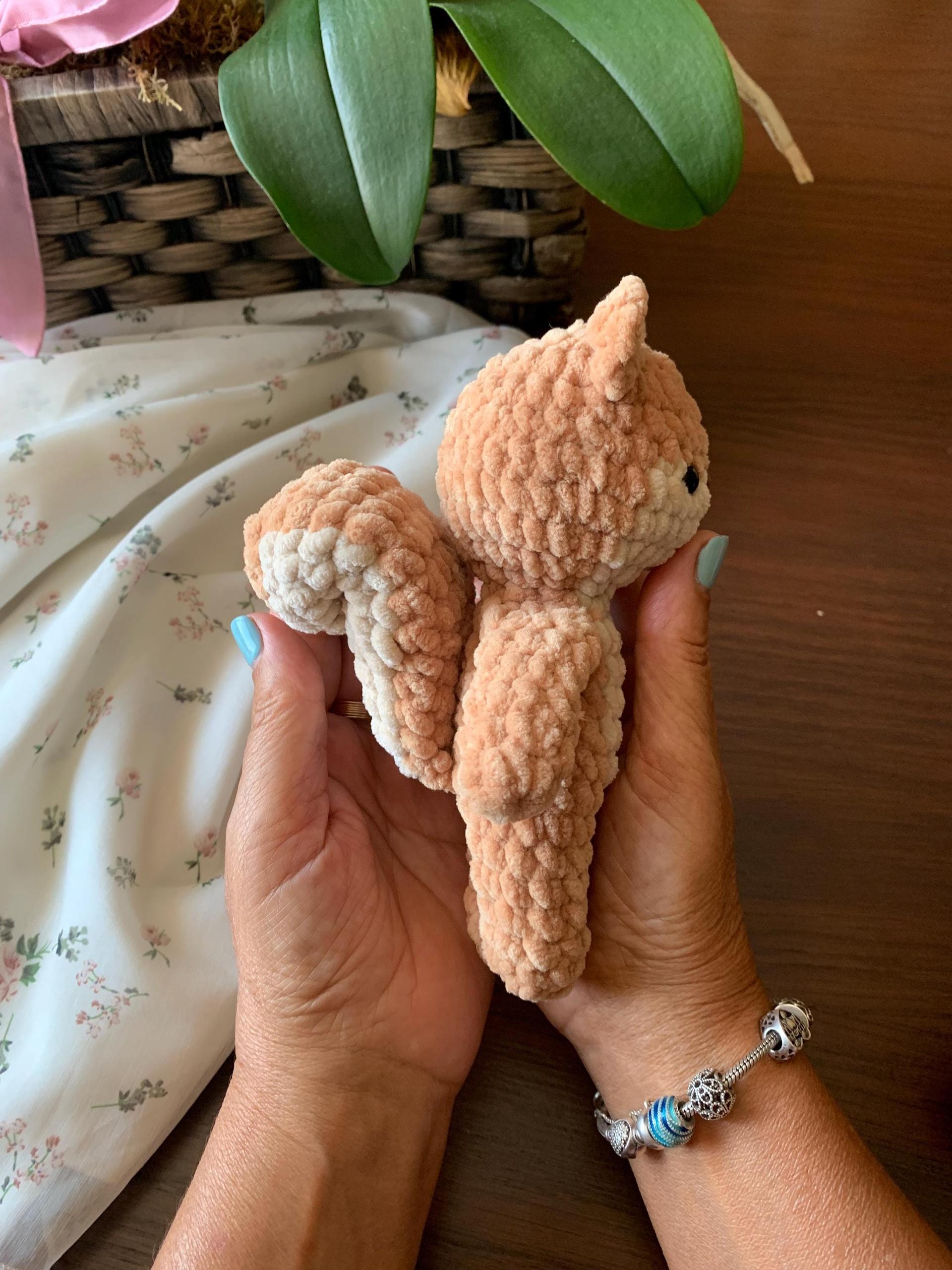 Squirrel Crochet Pattern No Sew – Beginner Amigurumi Plush Toy PDF, Easy Cute Animal thumbnail 4