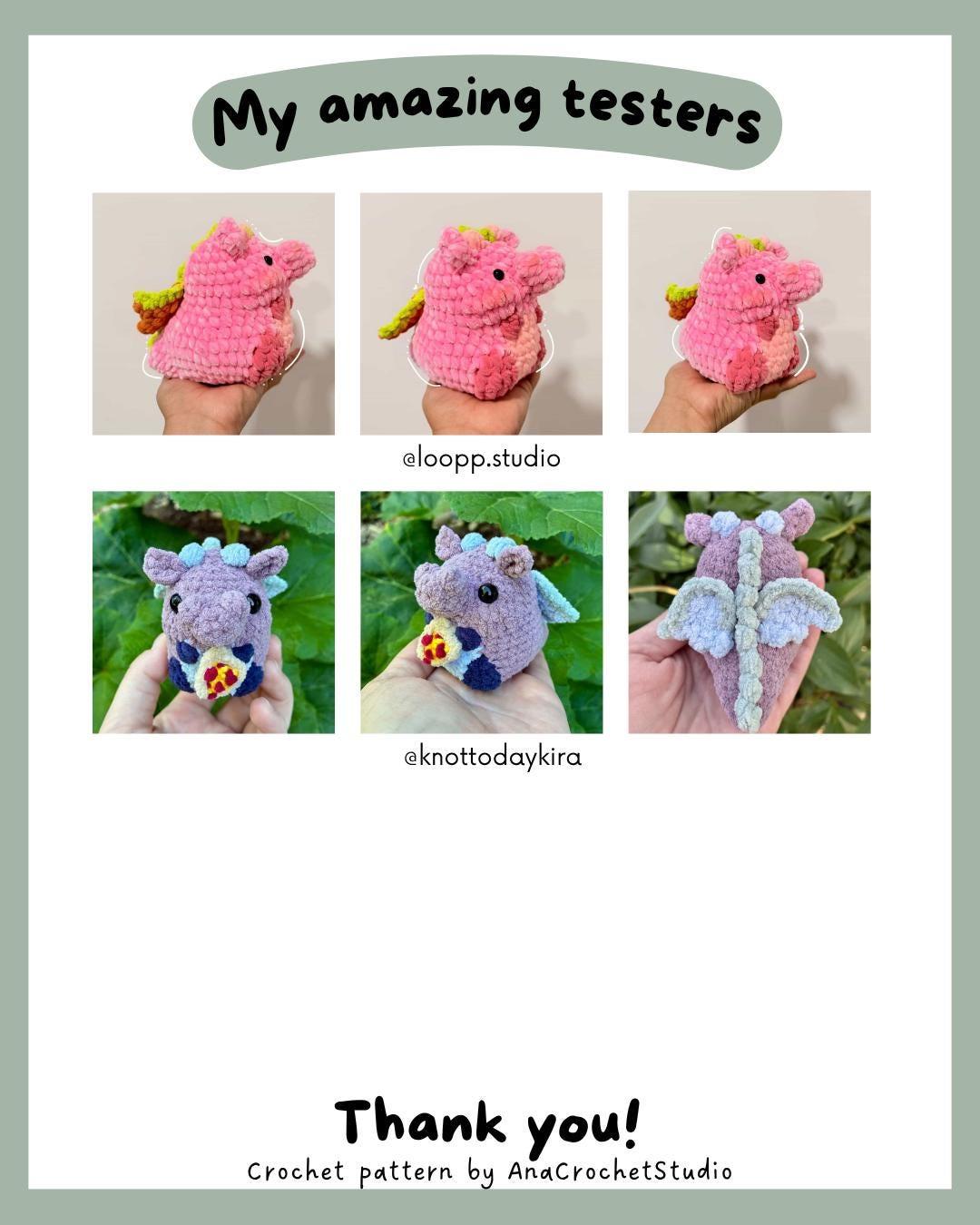 Chubby Dragon Low sew PDF Crochet pattern Fantasy Amigurumi thumbnail 8