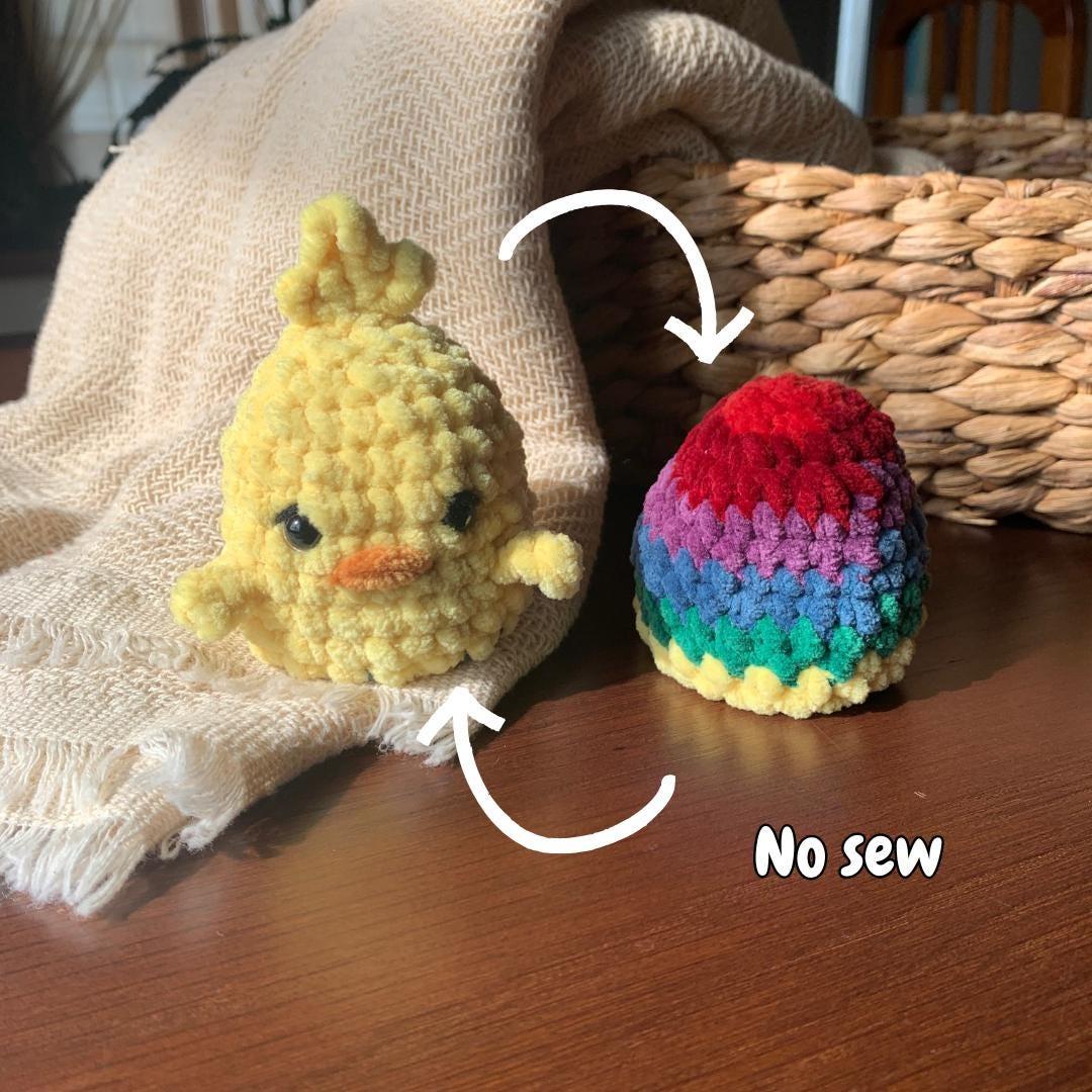 Reversible Easter Eggs Amigurumi PDF Crochet pattern bunny chick Flip thumbnail 4
