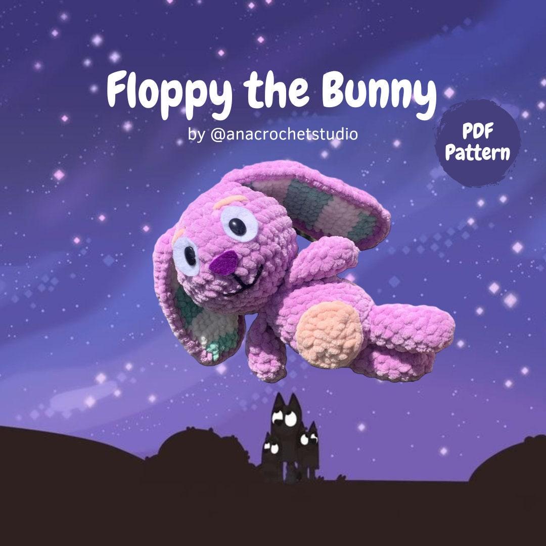 Floppy the Bunny PDF crochet pattern amigurumi plushie