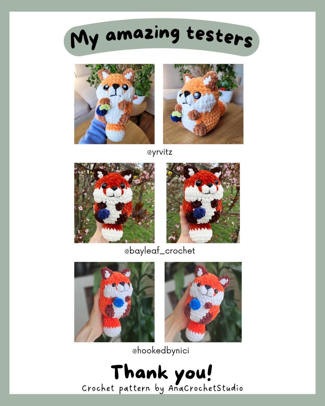 Chubby Fox Low sew PDF Crochet pattern Amigurumi thumbnail 3