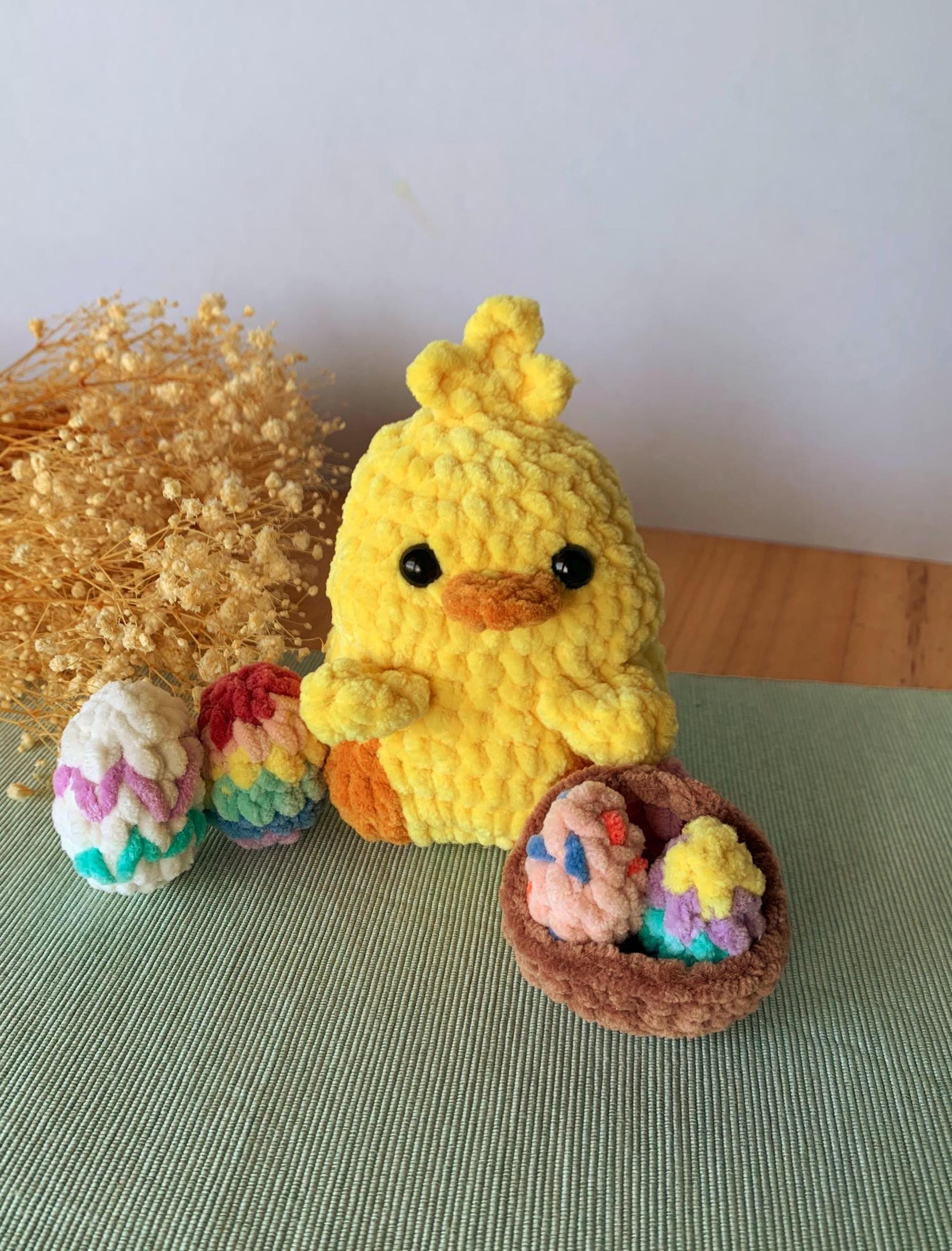 Chubby Easter Bunny and Chick Low - No sew PDF Crochet pattern Chubby Amigurumi thumbnail 7