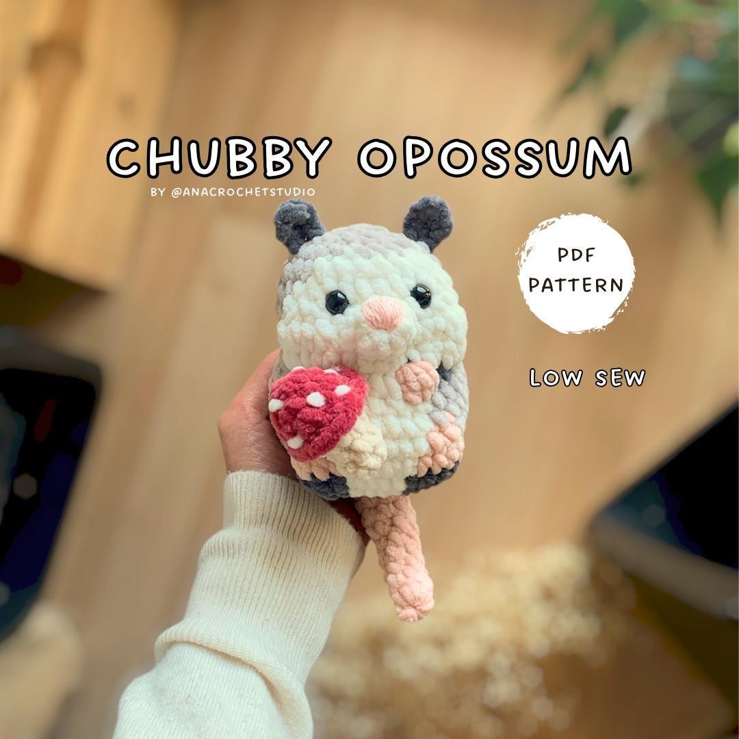 Chubby Opossum Low sew PDF Crochet pattern Amigurumi