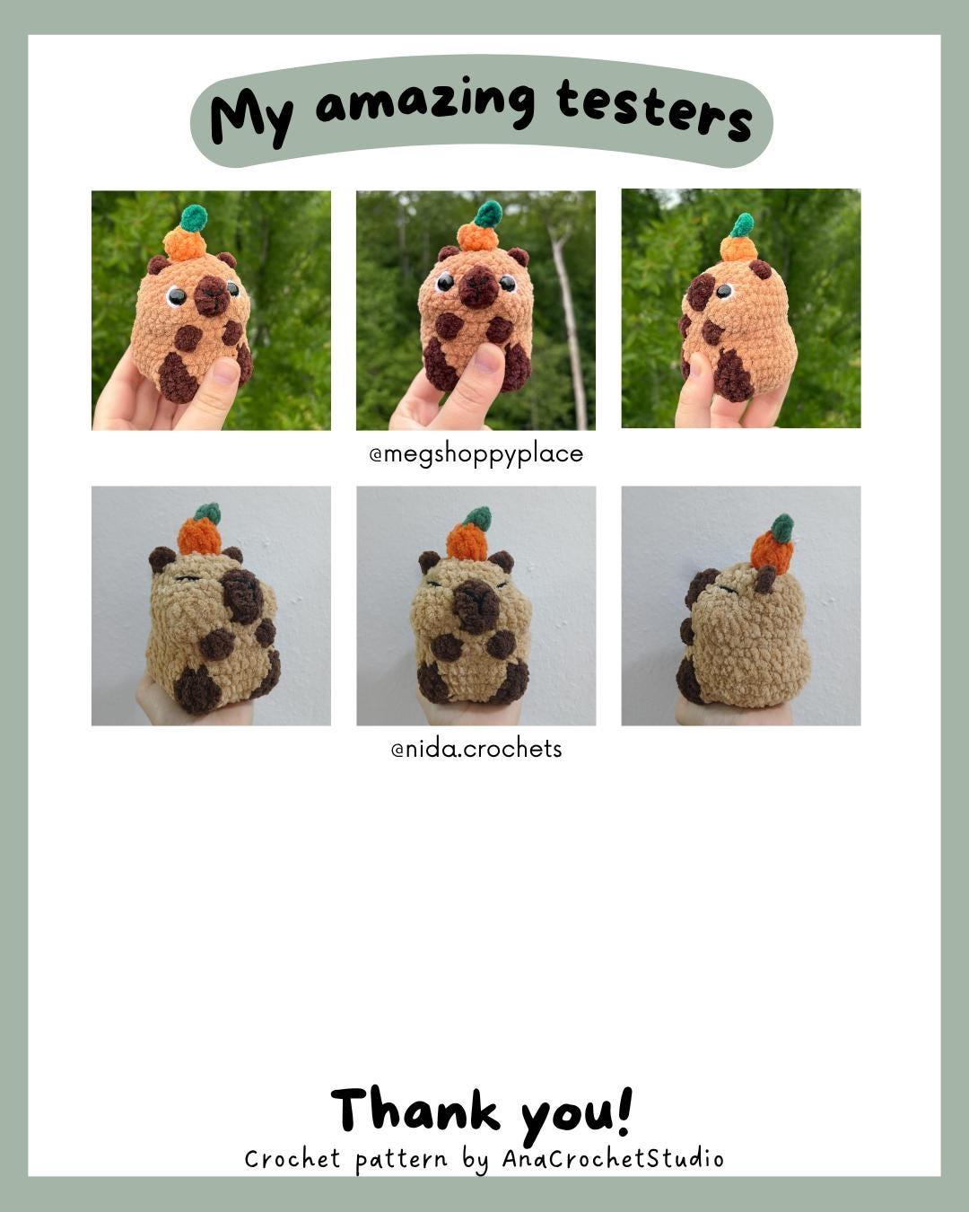Chubby Capybara Low sew PDF Crochet pattern Amigurumi thumbnail 5