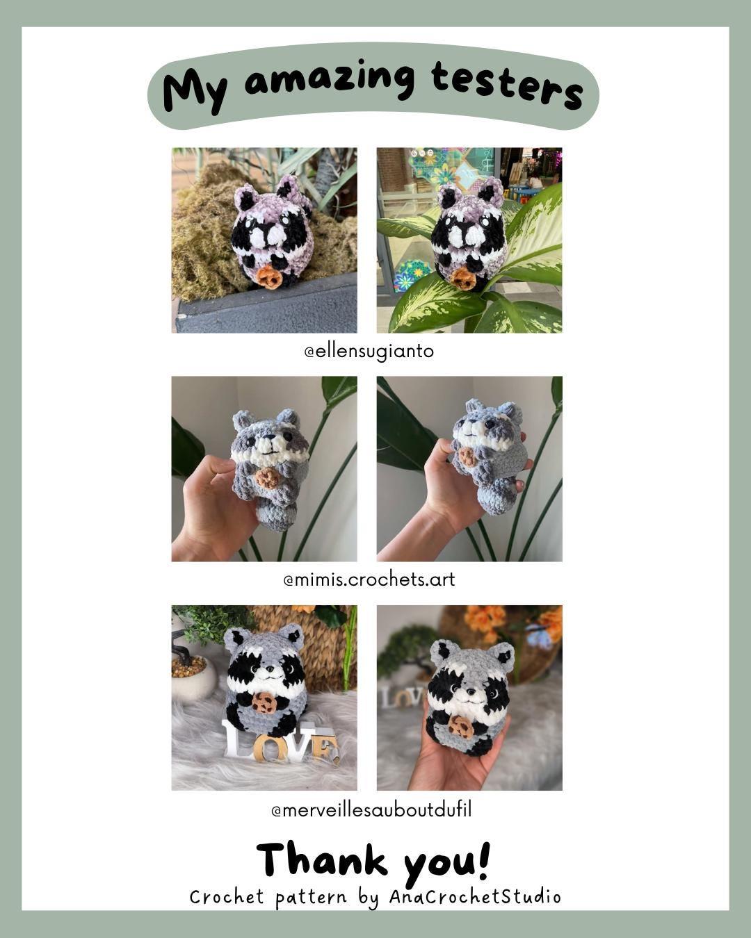 Chubby Raccoon Low sew PDF Crochet pattern Amigurumi thumbnail 5