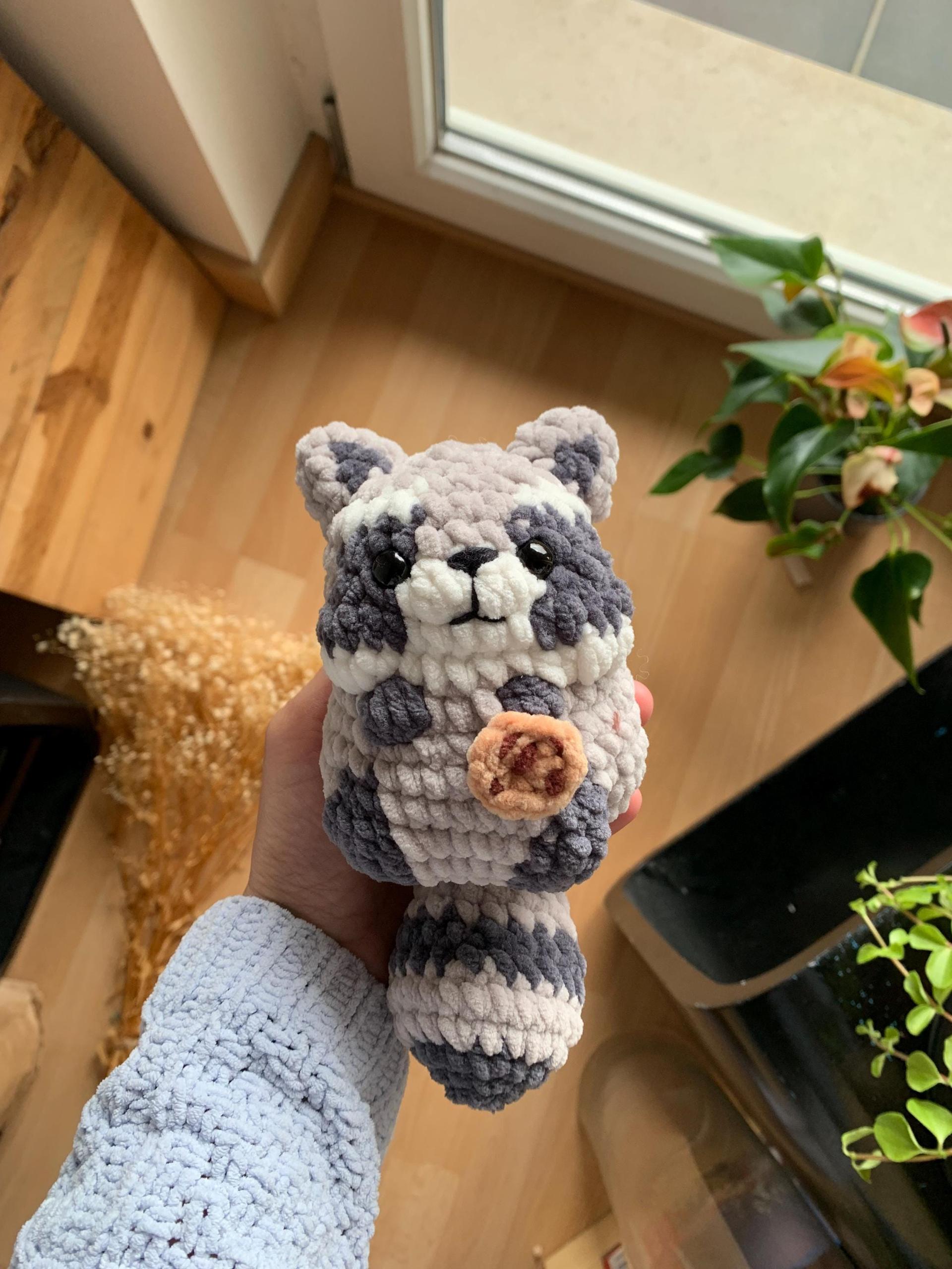 Chubby Raccoon Low sew PDF Crochet pattern Amigurumi thumbnail 6