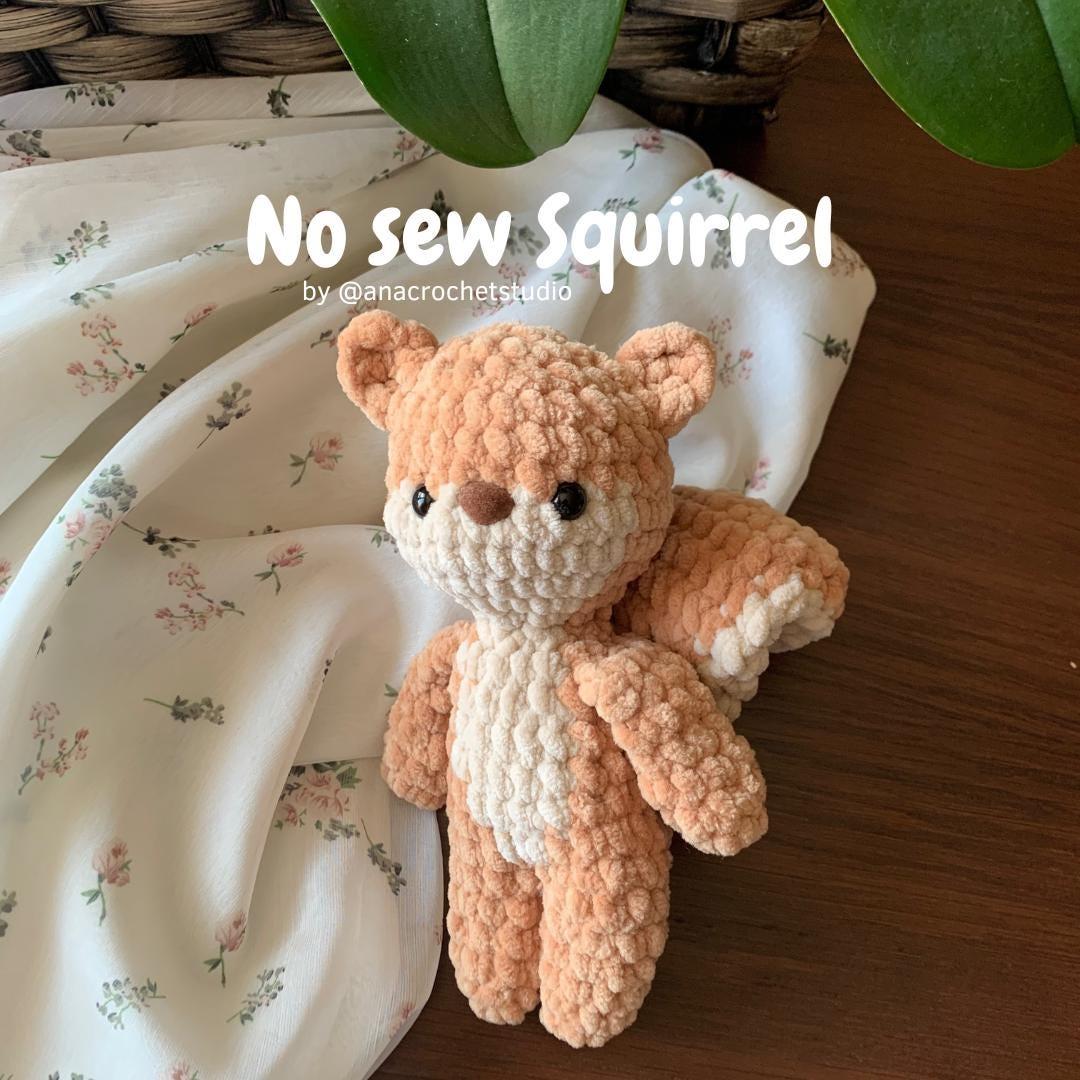Forest Animals No-Sew Crochet Pattern: Fox, Deer, Squirrel, Beaver, Raccoon and Reindeer (PDF Pattern) woodland amigurumi thumbnail 4