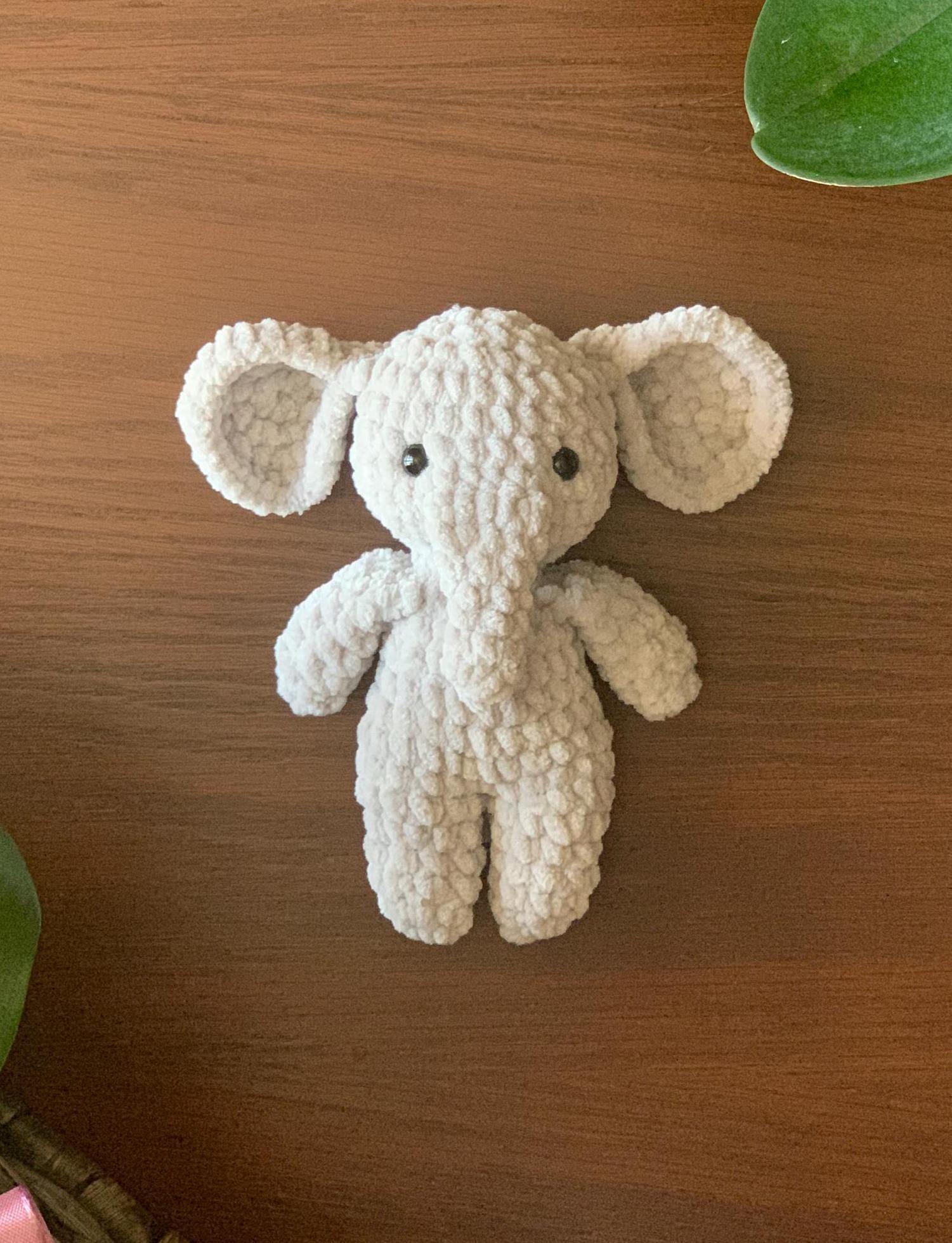 Elephant Crochet Pattern No Sew – Beginner Amigurumi Plush Toy PDF, Easy Cute Animal thumbnail 4