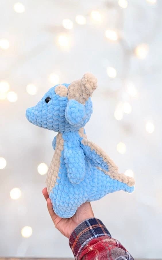 Donnie the Dragon PDF crochet pattern amigurumi plushie digital thumbnail 4