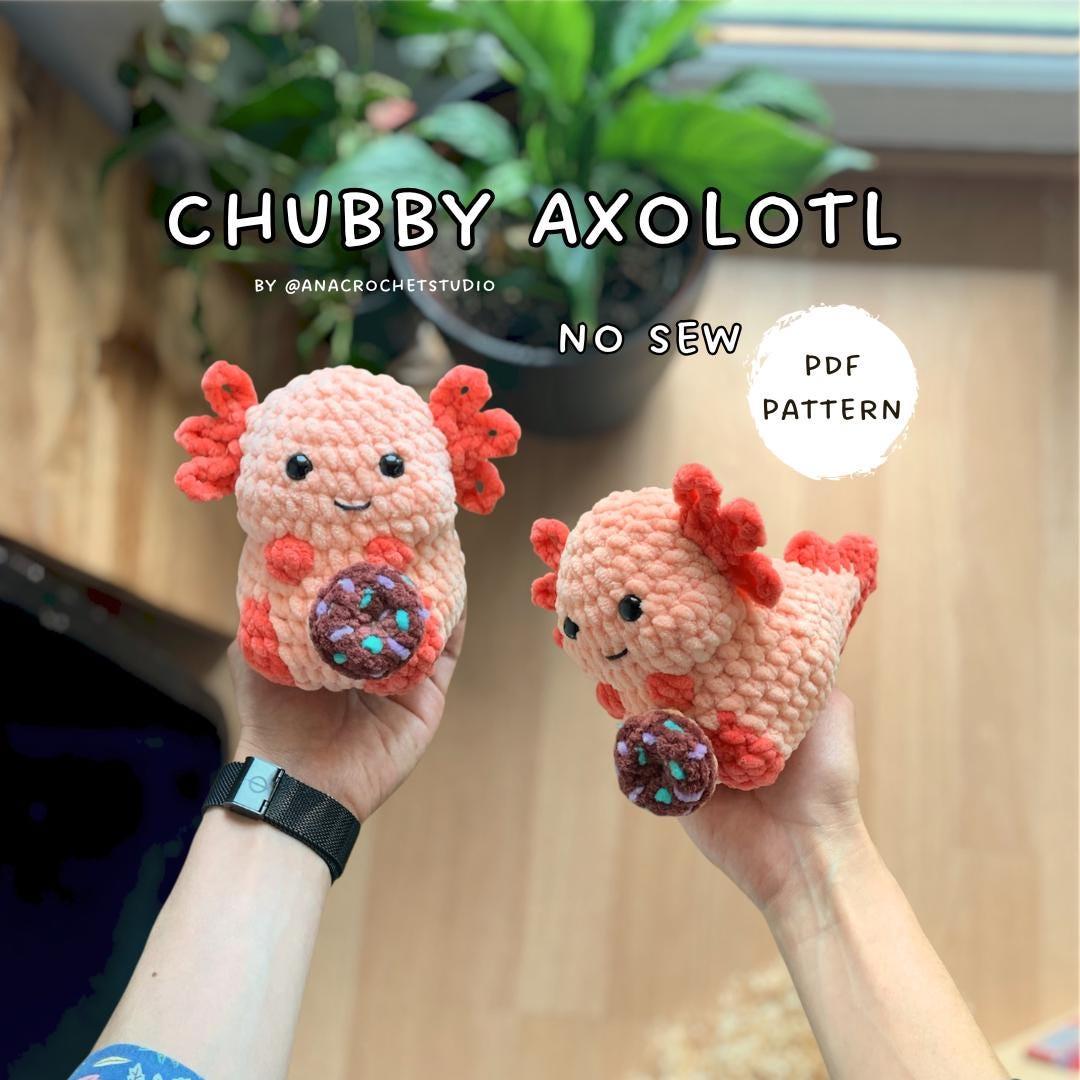 Chubby Axolotl No sew PDF Crochet pattern Amigurumi