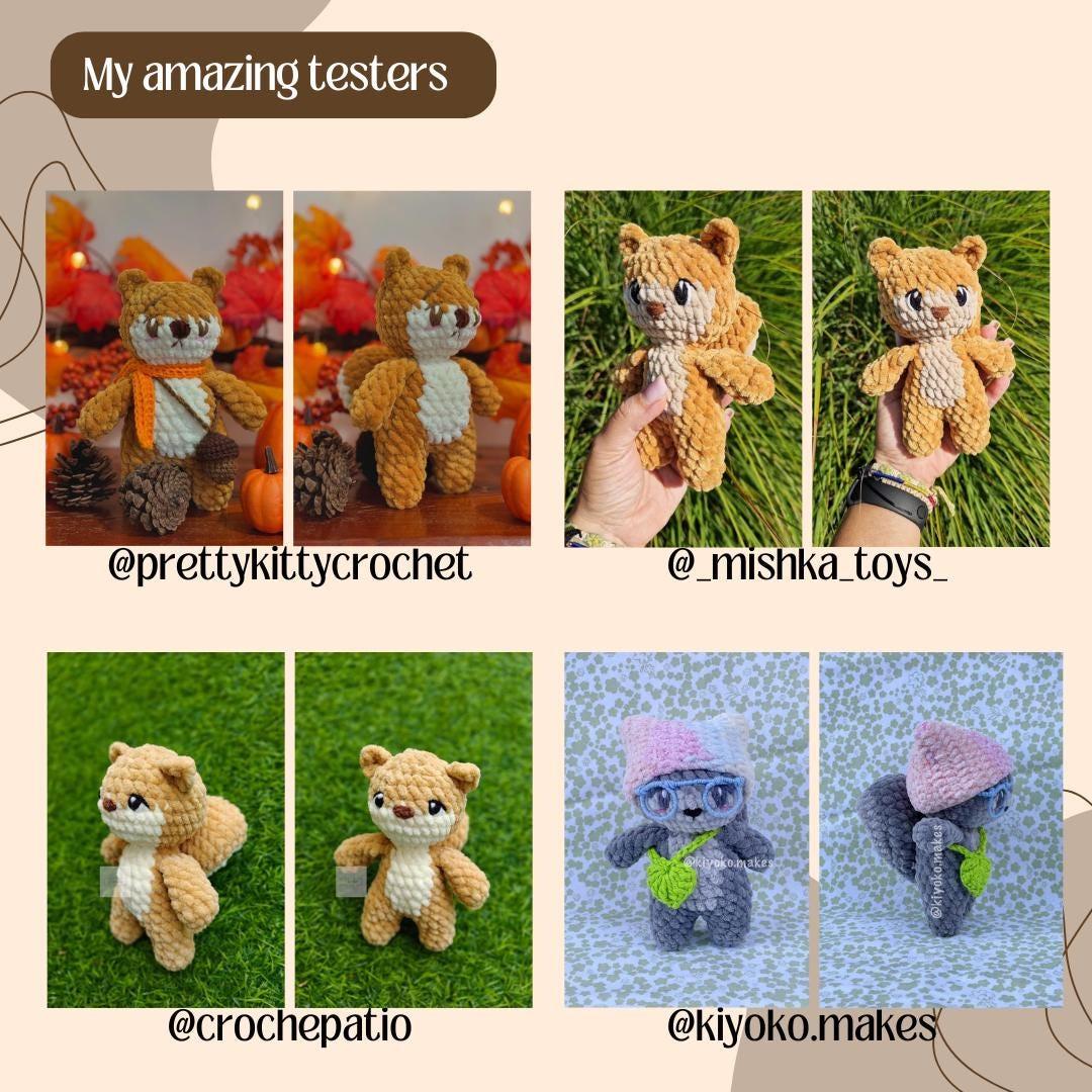 Squirrel Crochet Pattern No Sew – Beginner Amigurumi Plush Toy PDF, Easy Cute Animal thumbnail 5