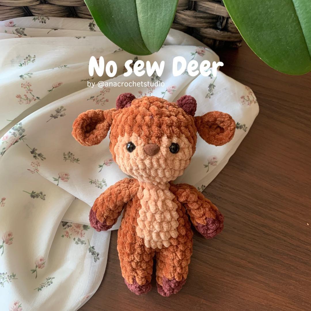 Forest Animals No-Sew Crochet Pattern: Fox, Deer, Squirrel, Beaver, Raccoon and Reindeer (PDF Pattern) woodland amigurumi thumbnail 3