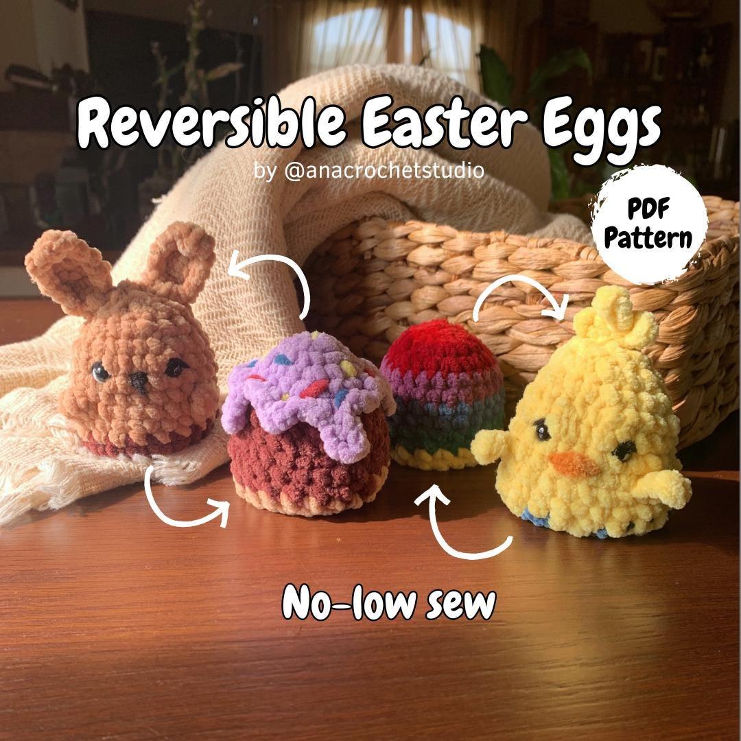 Reversible Easter Eggs Amigurumi PDF Crochet pattern bunny chick Flip