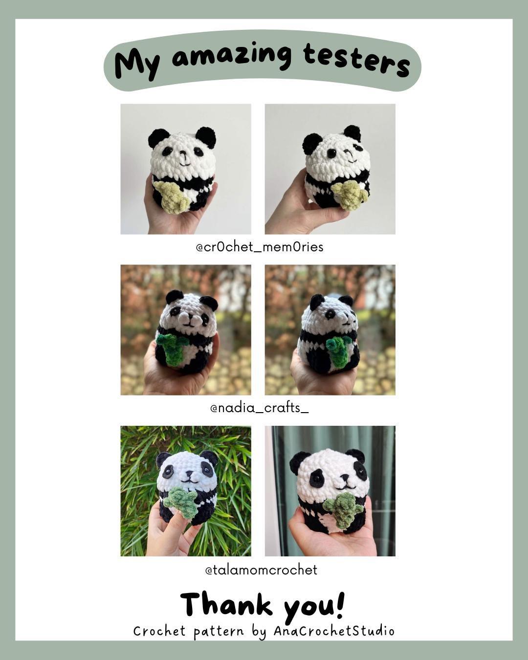 Chubby Panda No sew PDF Crochet pattern Amigurumi thumbnail 3