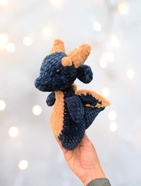 Donnie the Dragon PDF crochet pattern amigurumi plushie digital thumbnail 5