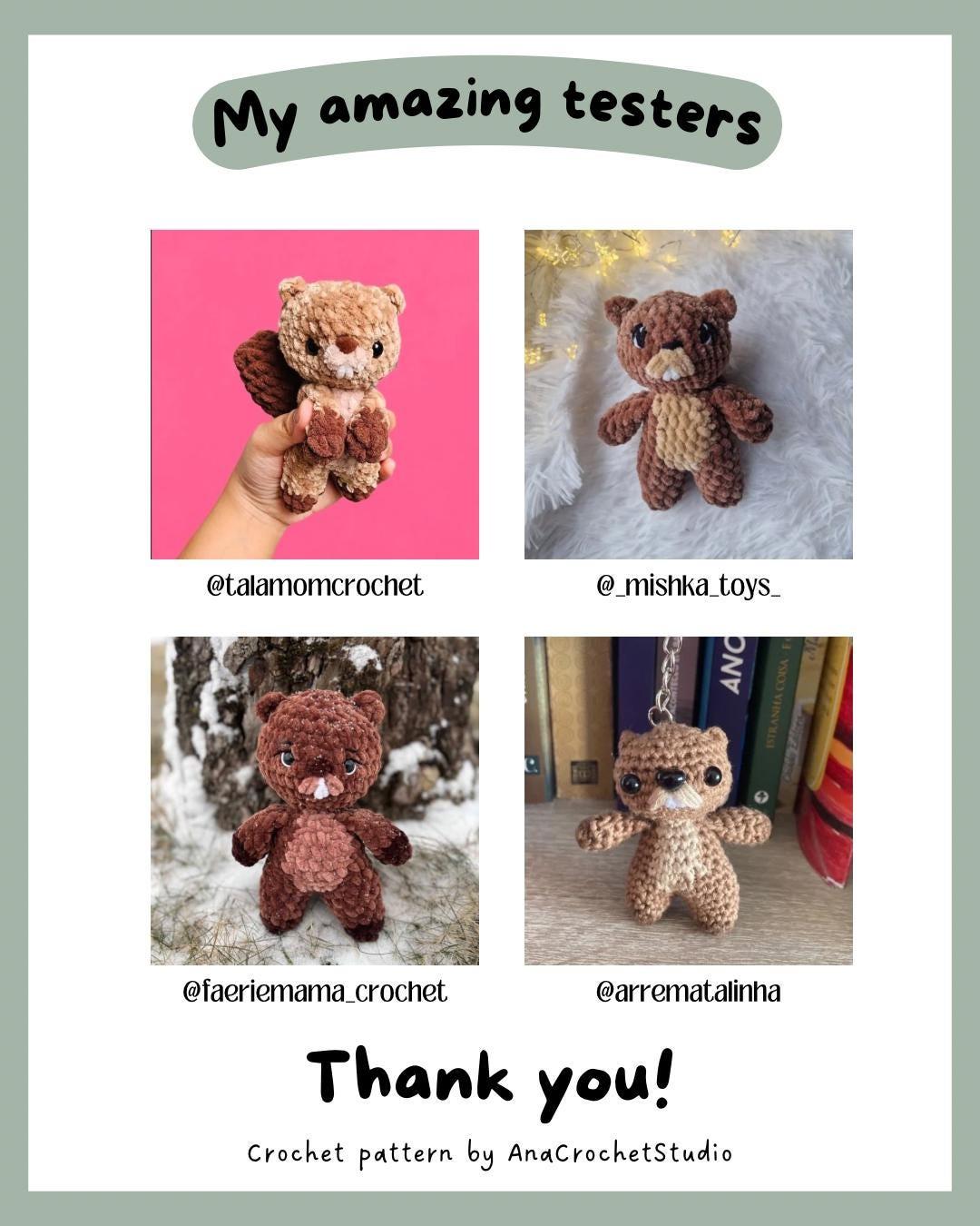 Beaver Crochet Pattern No Sew – Beginner Amigurumi Plush Toy PDF, Easy Cute Animal thumbnail 8