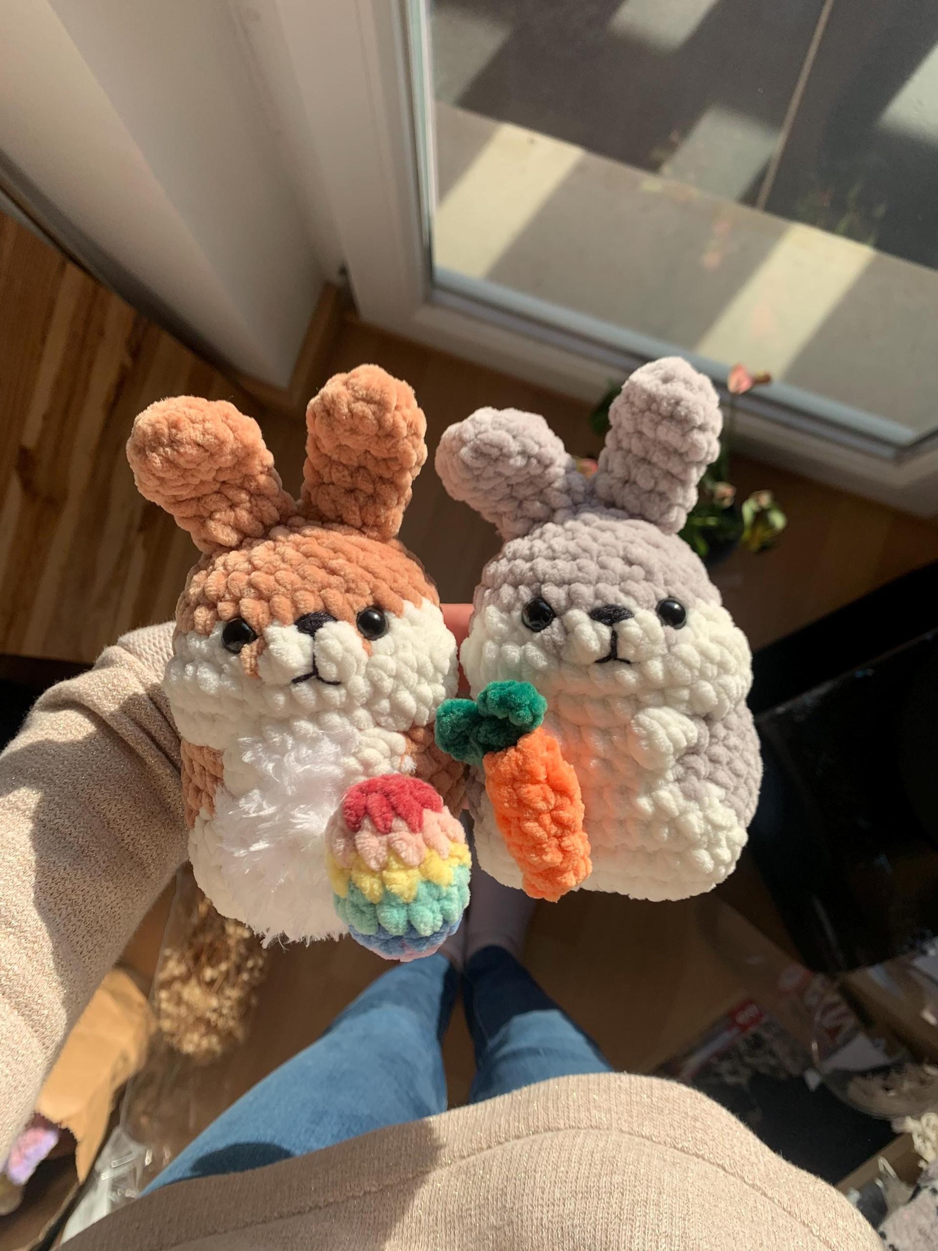 Chubby Easter Bunny and Chick Low - No sew PDF Crochet pattern Chubby Amigurumi thumbnail 4