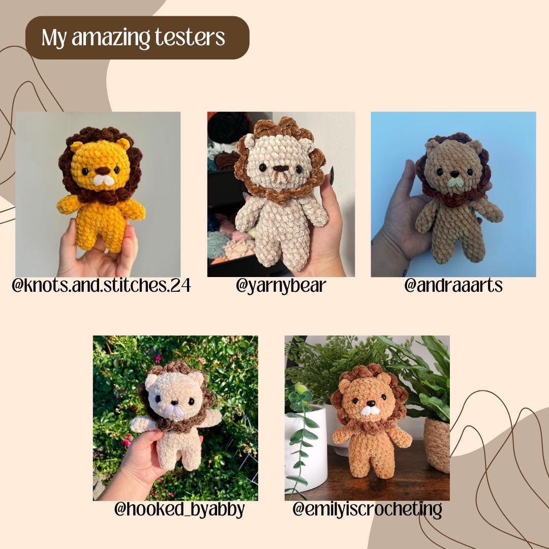 Lion Crochet Pattern No Sew – Beginner Amigurumi Plush Toy PDF, Easy Cute Animal thumbnail 5