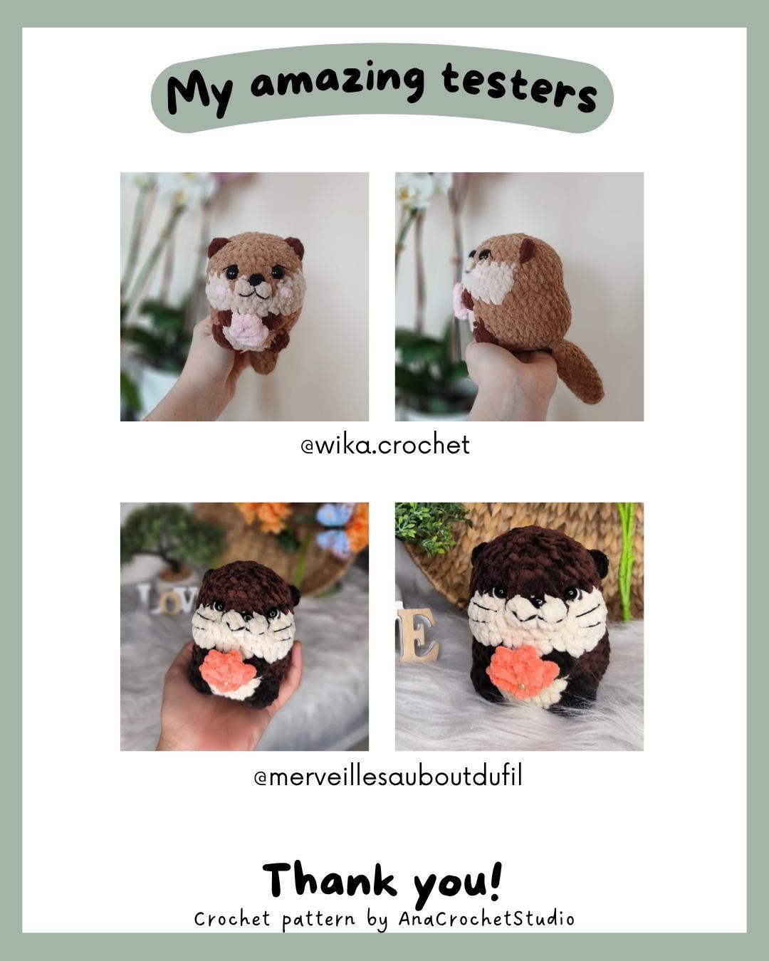 Chubby Otter No sew PDF Crochet pattern Amigurumi thumbnail 3