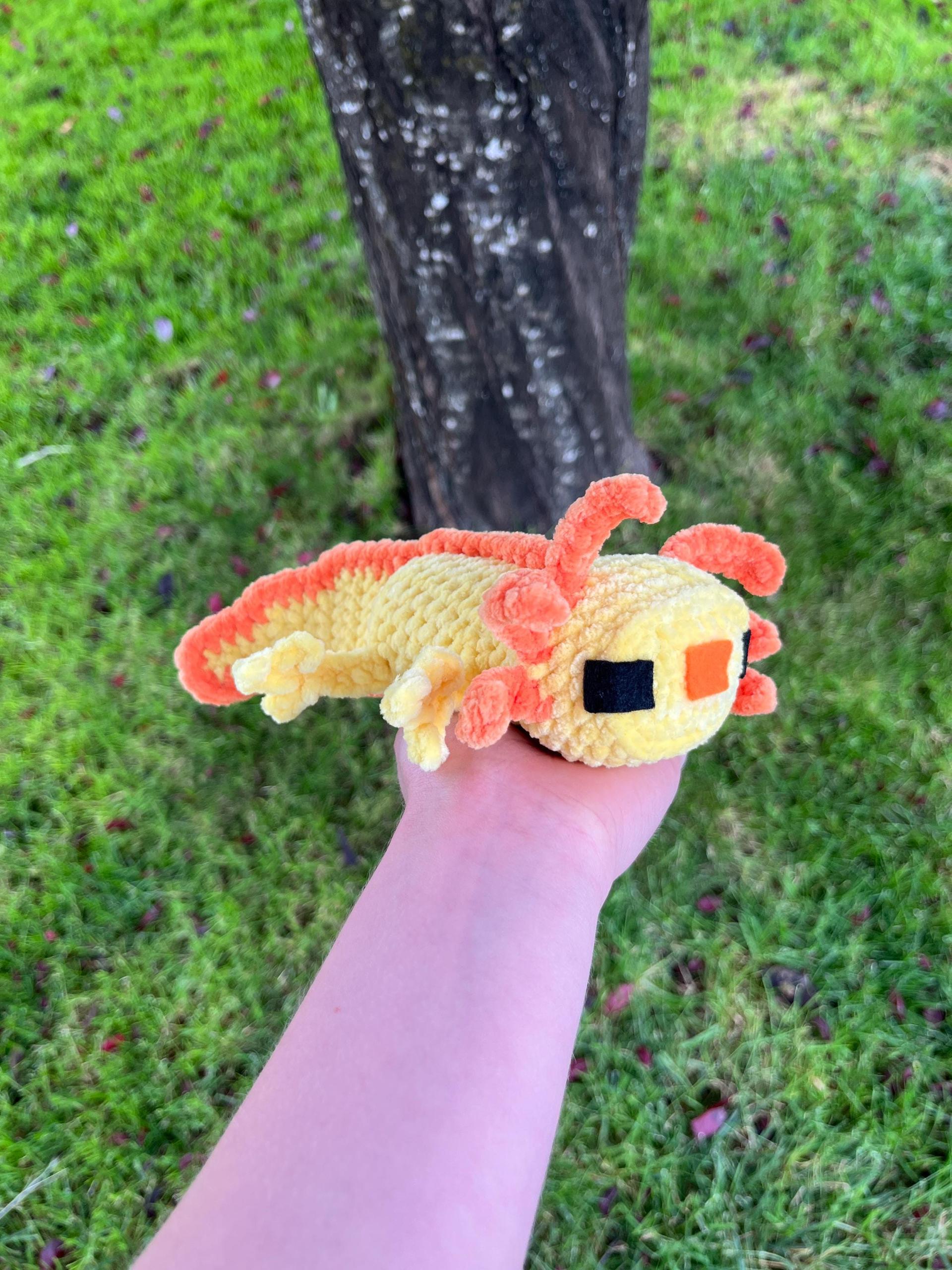 Minecraft-Inspired Axolotl Crochet Plushie Stuffed Animal thumbnail 7