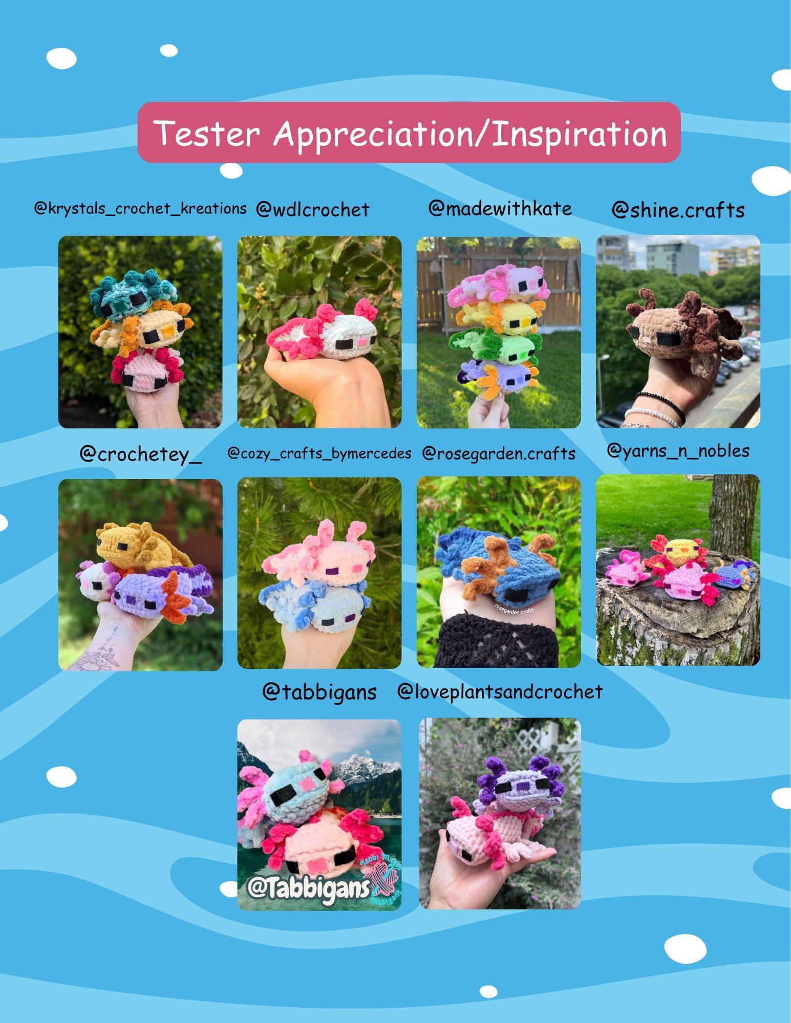 No-Sew Minecraft-Inspired Baby Axolotl Crochet Pattern: Amigurumi (PDF Pattern) thumbnail 4