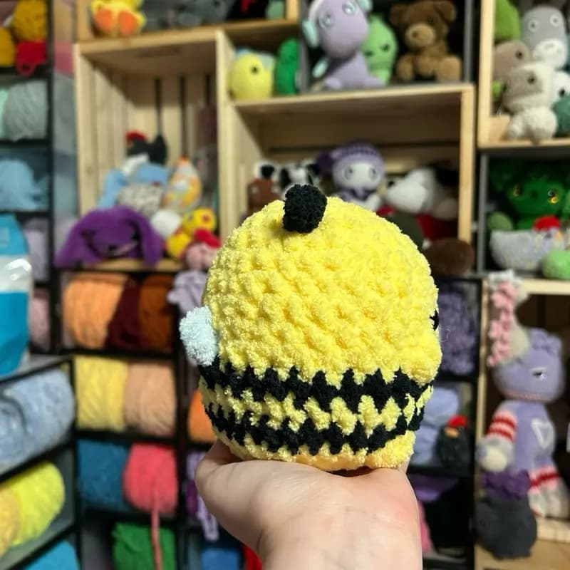 Handmade Crochet Chubby Bee Plushie thumbnail 2