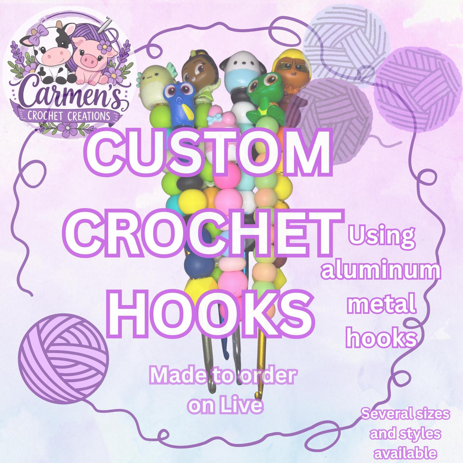 Custom Aluminum Crochet Hooks Made to Order Live Exclusive
