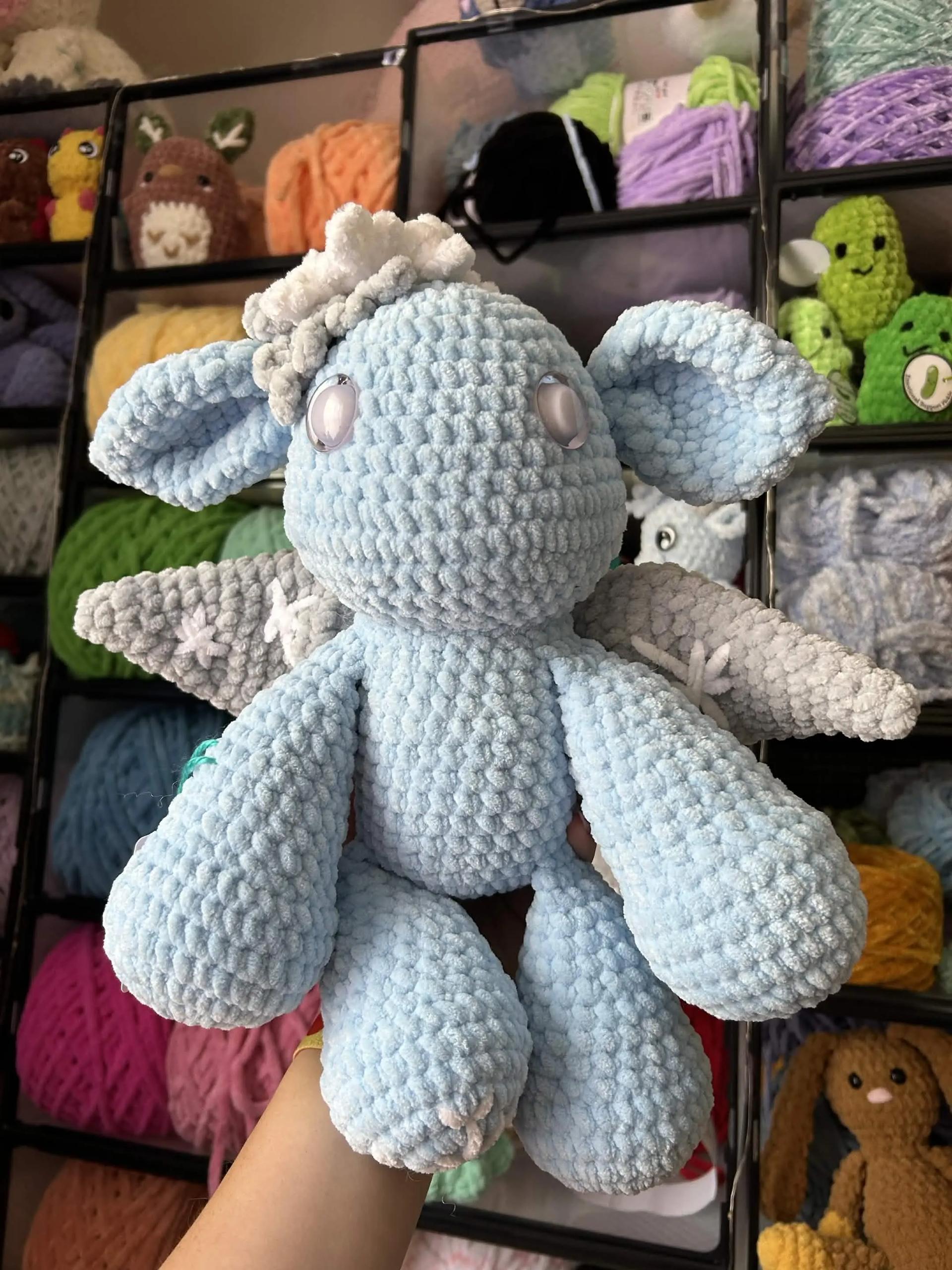 Handmade Crochet Snowflake Pixie Plushie