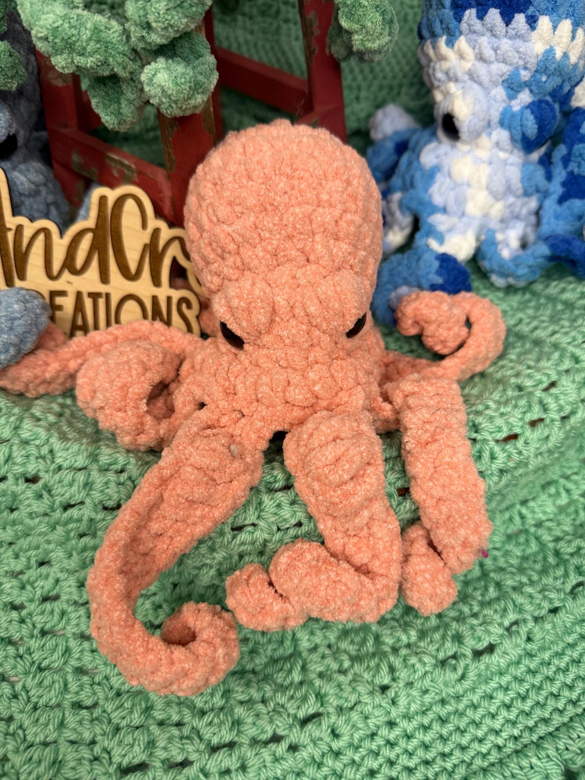 Drift the Octopus | Amigurumi | Crochet | Unique Gifts | Stuffed Animal | Snuggle | Lovey | Ocean Creature | Octopus | H thumbnail 7