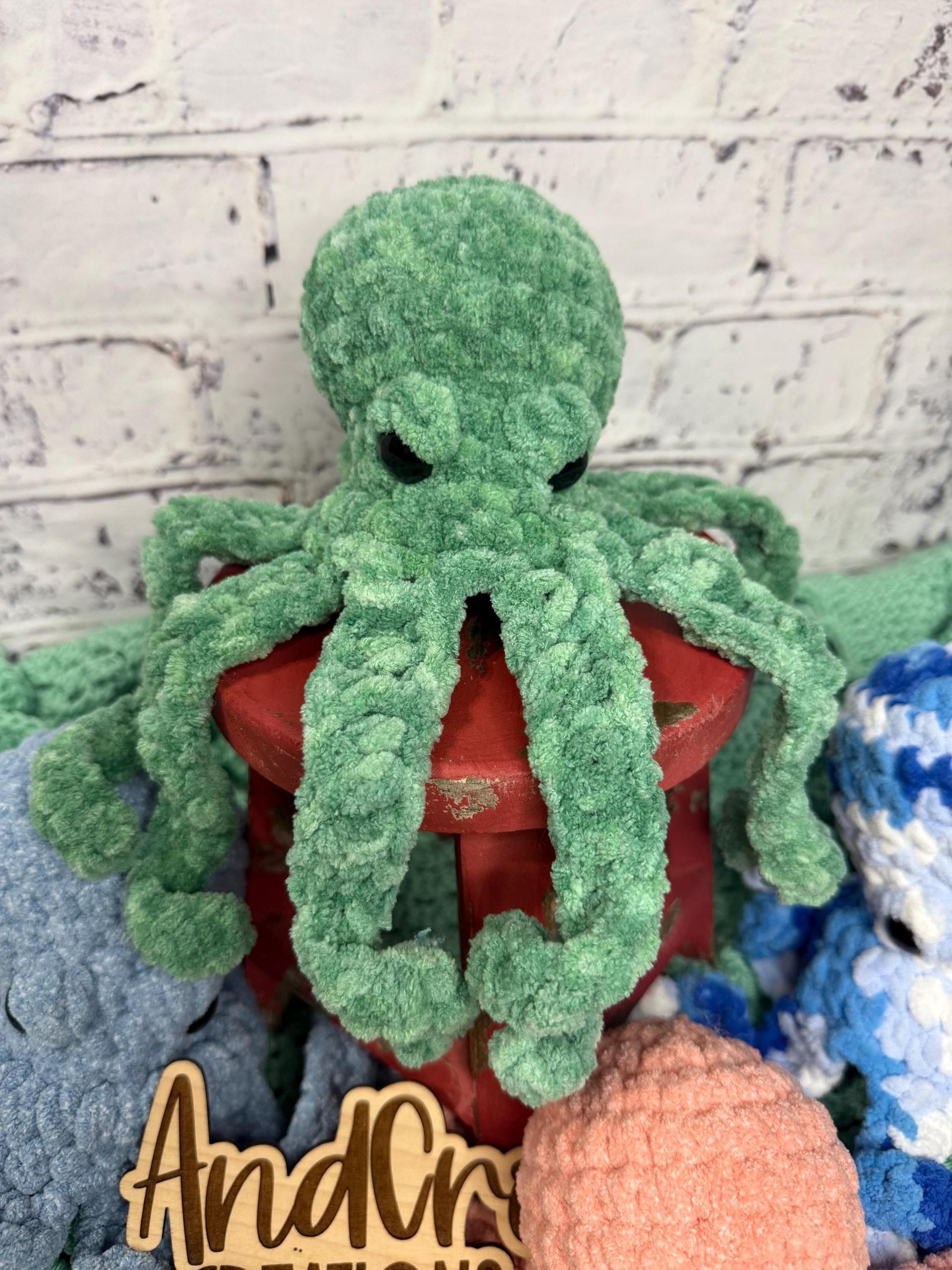 Drift the Octopus | Amigurumi | Crochet | Unique Gifts | Stuffed Animal | Snuggle | Lovey | Ocean Creature | Octopus | H thumbnail 4