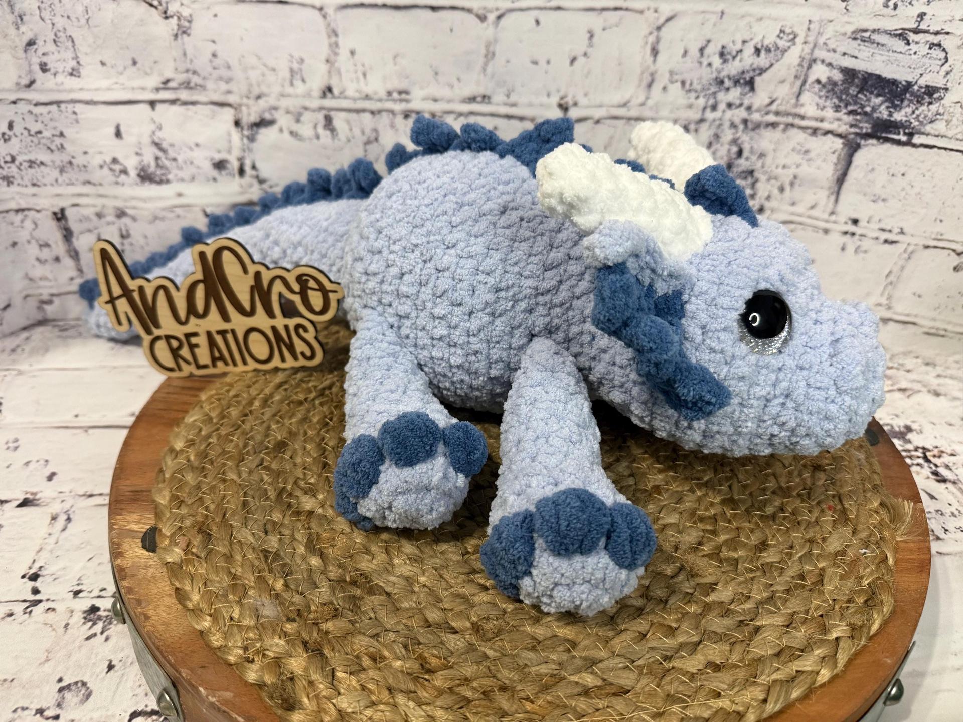 Crocheted Dragon • Mythical Amigurumi Creature • Fantasy Stuffed Animal thumbnail 2