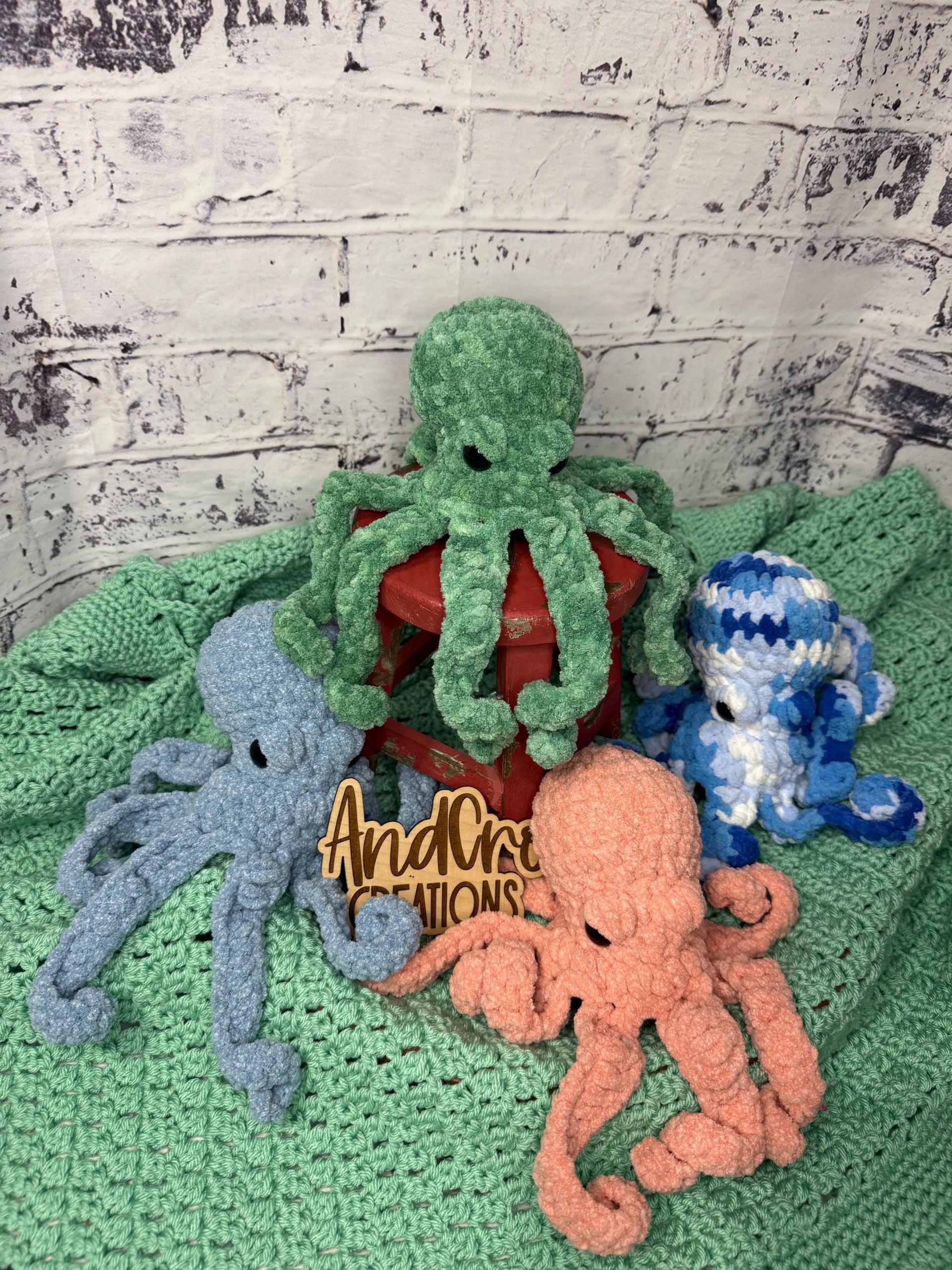 Drift the Octopus | Amigurumi | Crochet | Unique Gifts | Stuffed Animal | Snuggle | Lovey | Ocean Creature | Octopus | H thumbnail 6