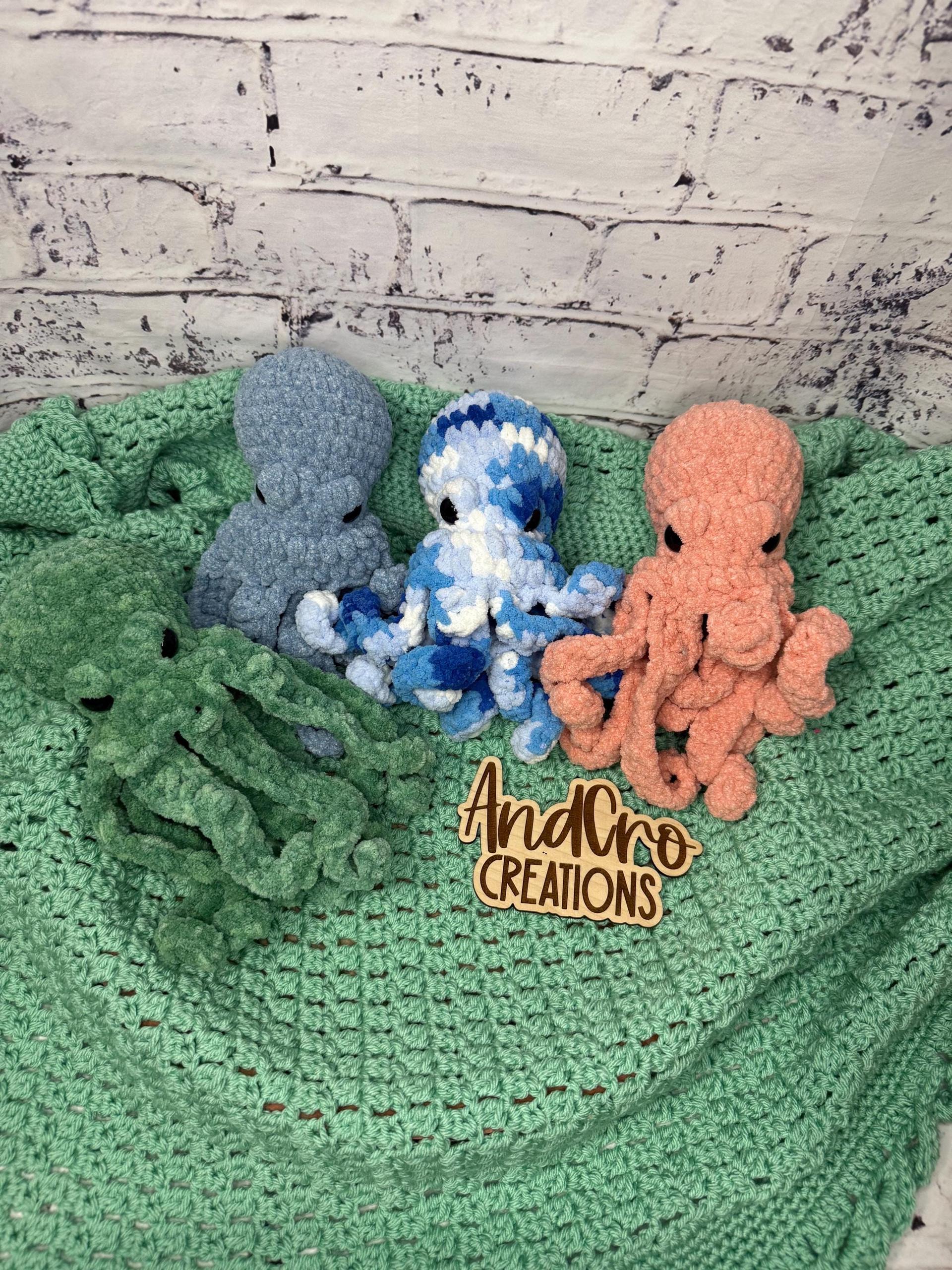 Drift the Octopus | Amigurumi | Crochet | Unique Gifts | Stuffed Animal | Snuggle | Lovey | Ocean Creature | Octopus | H thumbnail 2