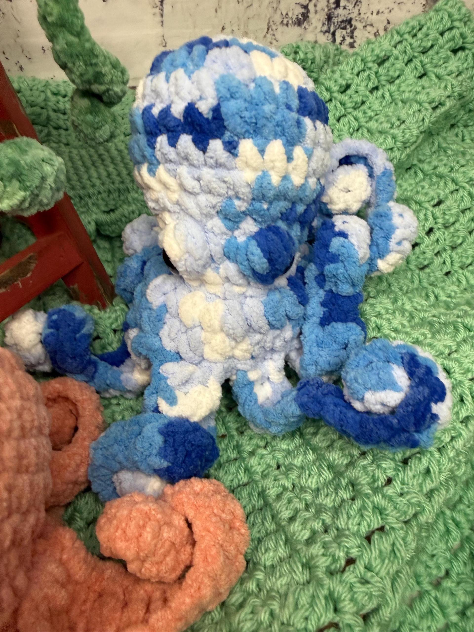 Drift the Octopus | Amigurumi | Crochet | Unique Gifts | Stuffed Animal | Snuggle | Lovey | Ocean Creature | Octopus | H thumbnail 5