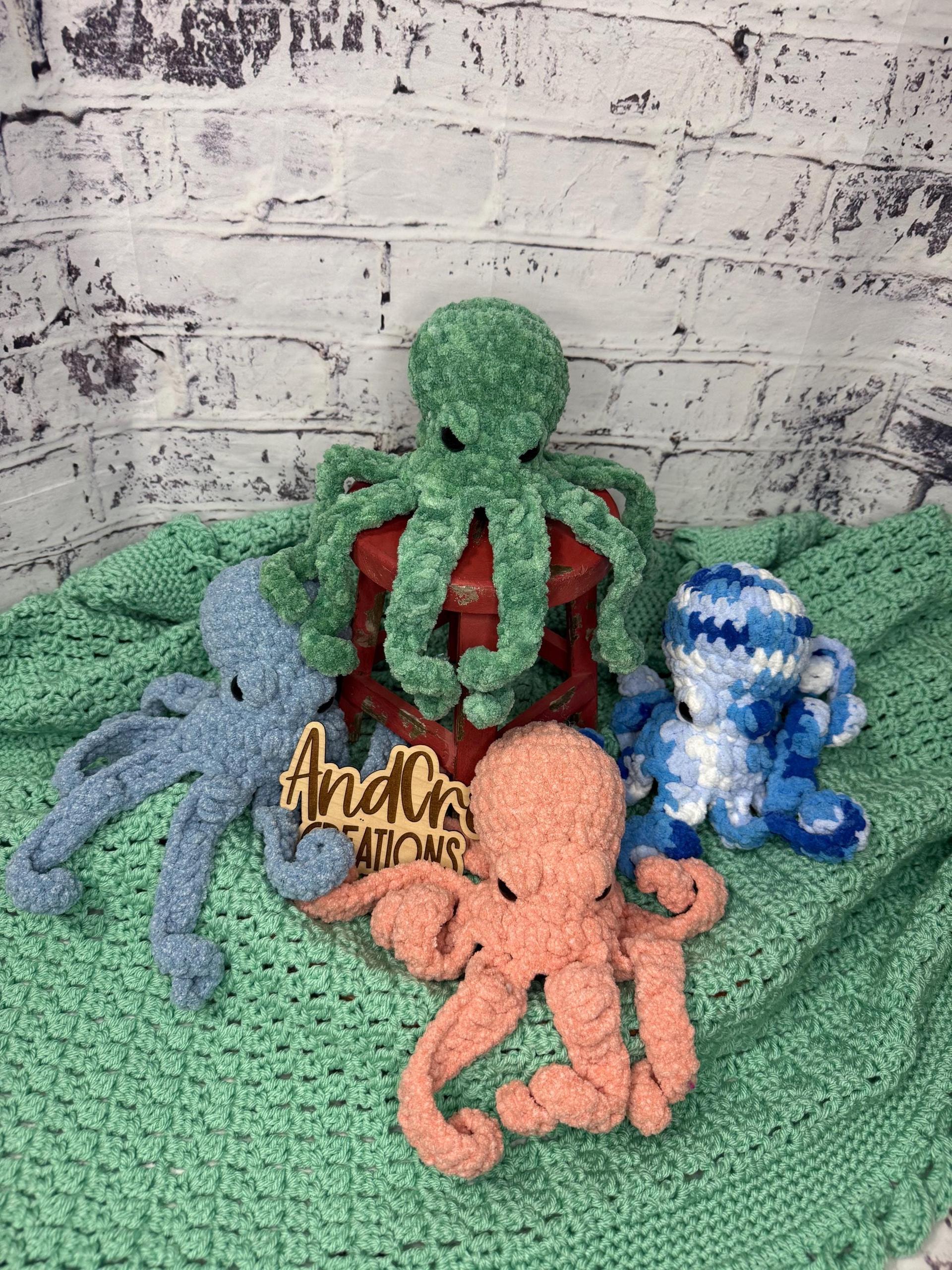 Drift the Octopus | Amigurumi | Crochet | Unique Gifts | Stuffed Animal | Snuggle | Lovey | Ocean Creature | Octopus | H thumbnail 8