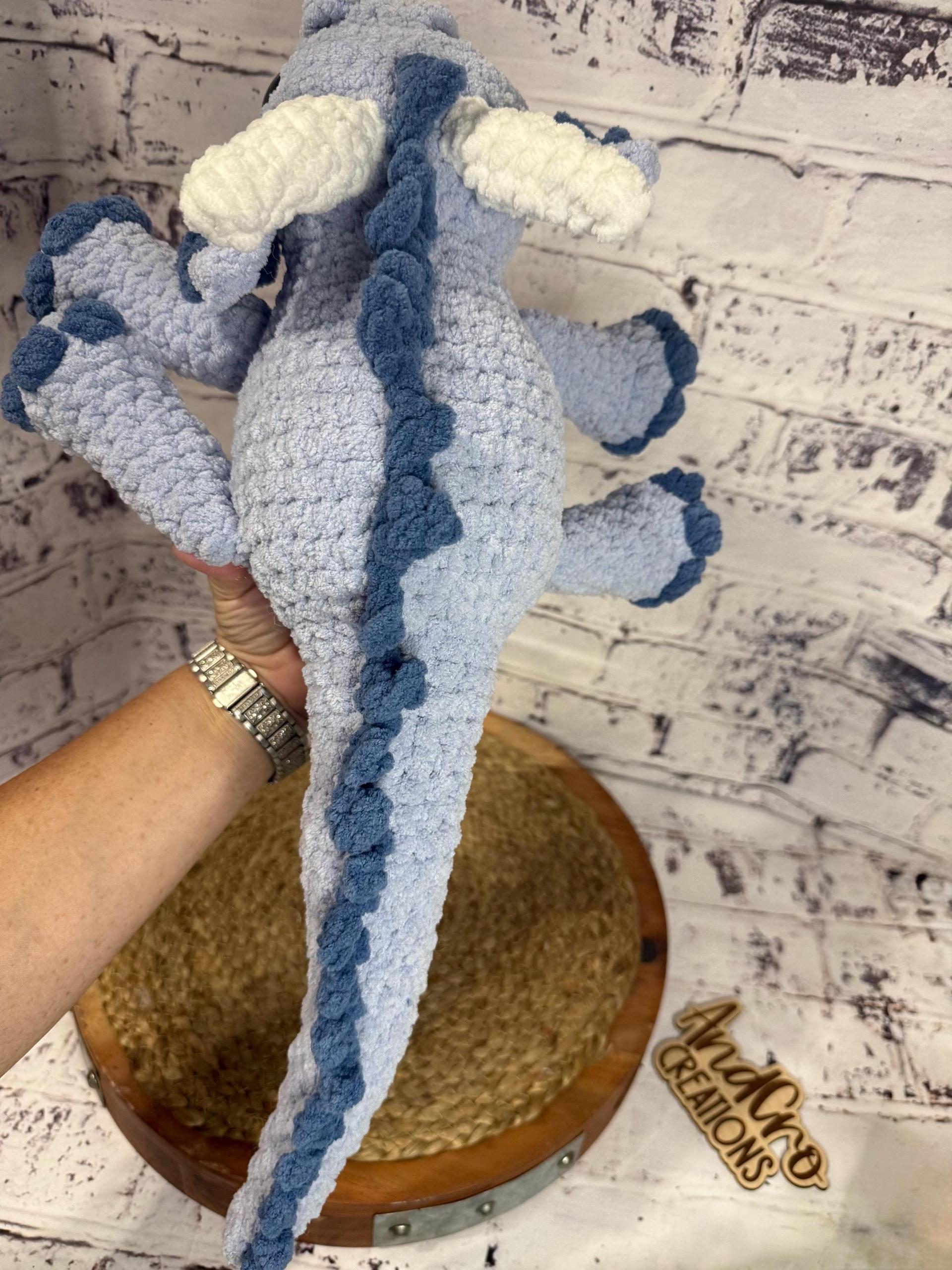 Crocheted Dragon • Mythical Amigurumi Creature • Fantasy Stuffed Animal thumbnail 8