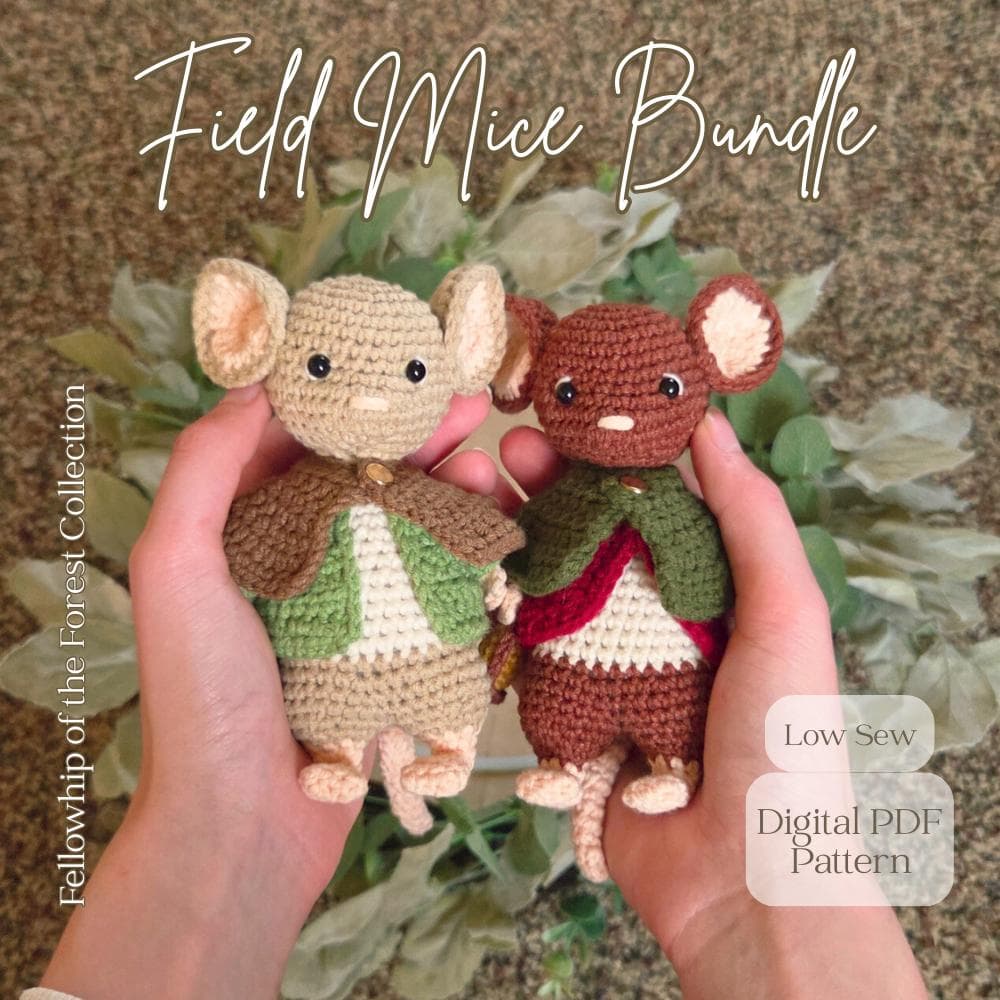 Field Mouse Bundle | Sylas & Ferick | Fellowship of the Forest | Digital PDF Crochet Pattern