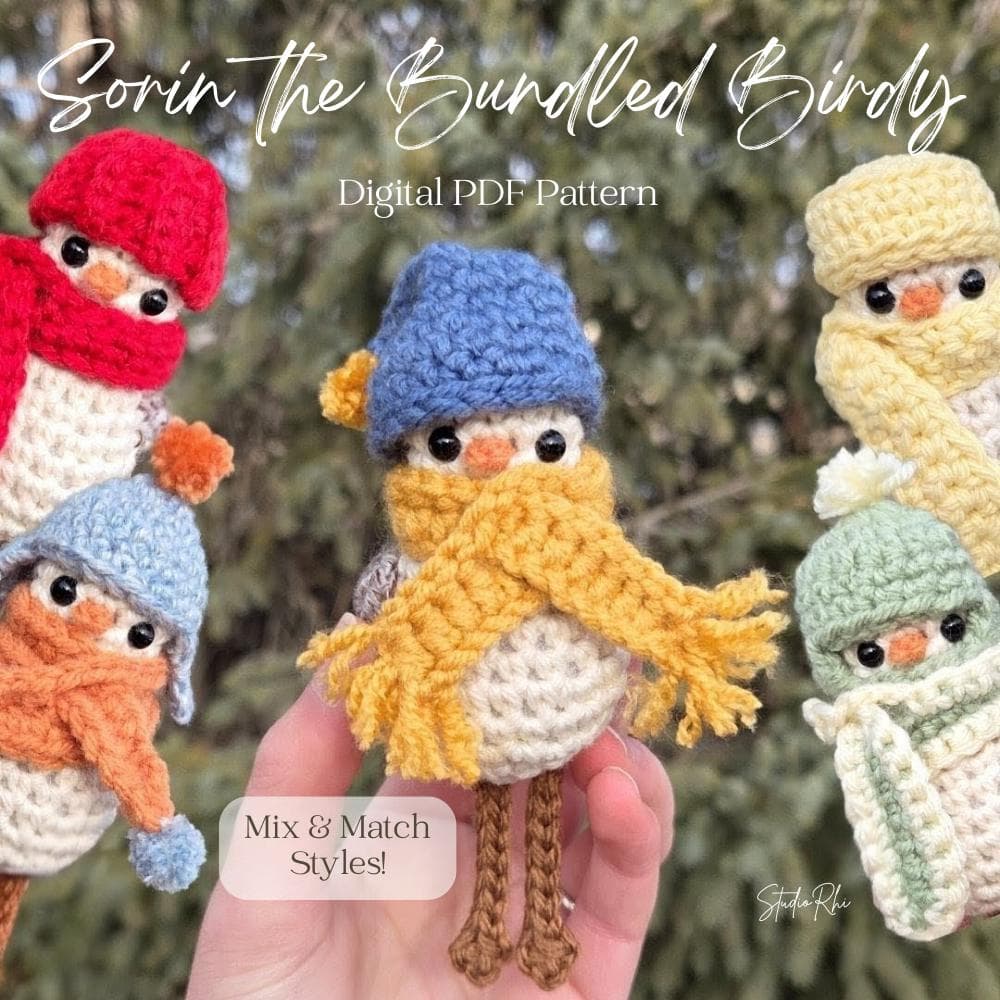Sorin the Bundled Birdy | Crochet Pattern | Customizable (Digital PDF)
