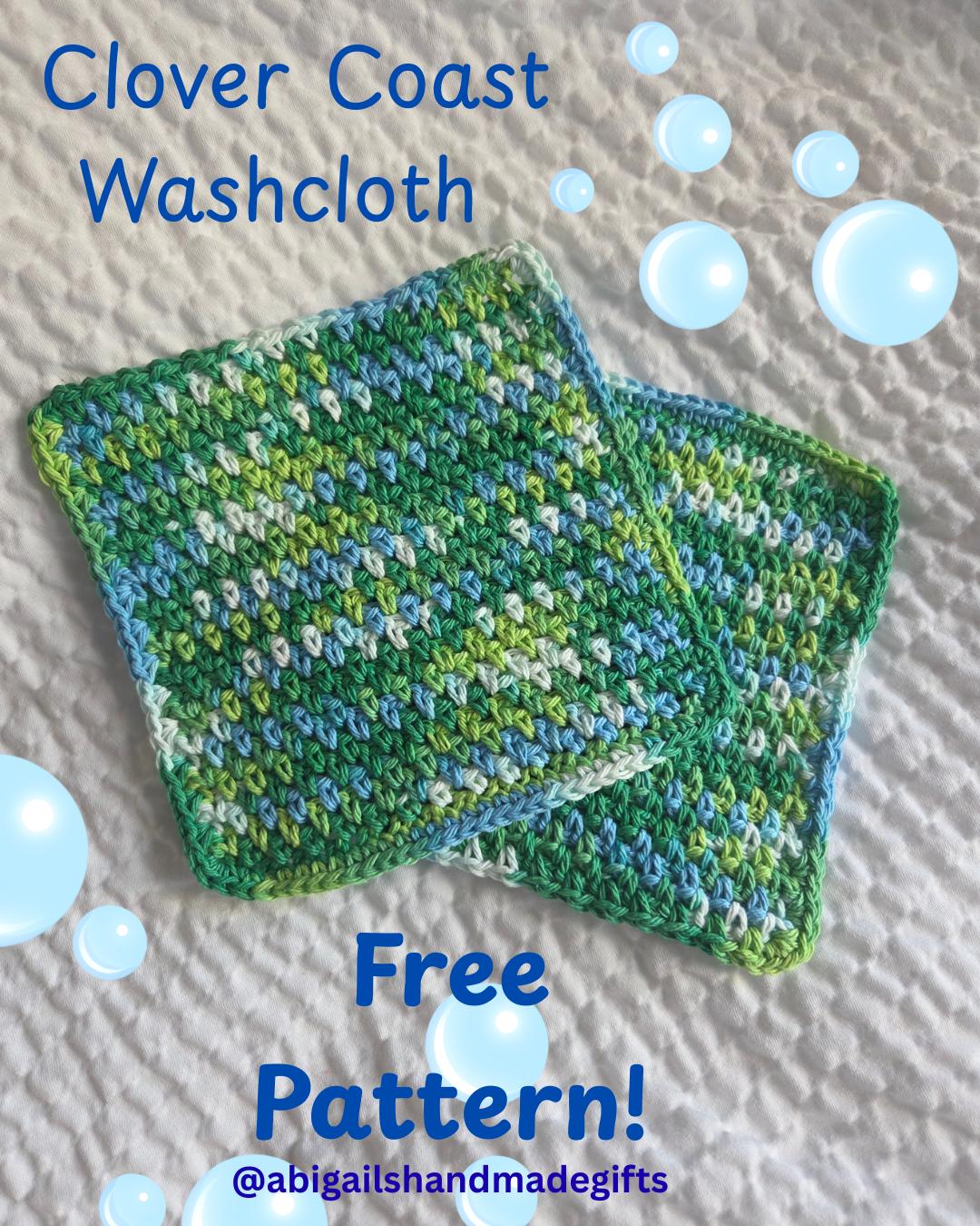Free Pattern - Clover Coast Washcloth