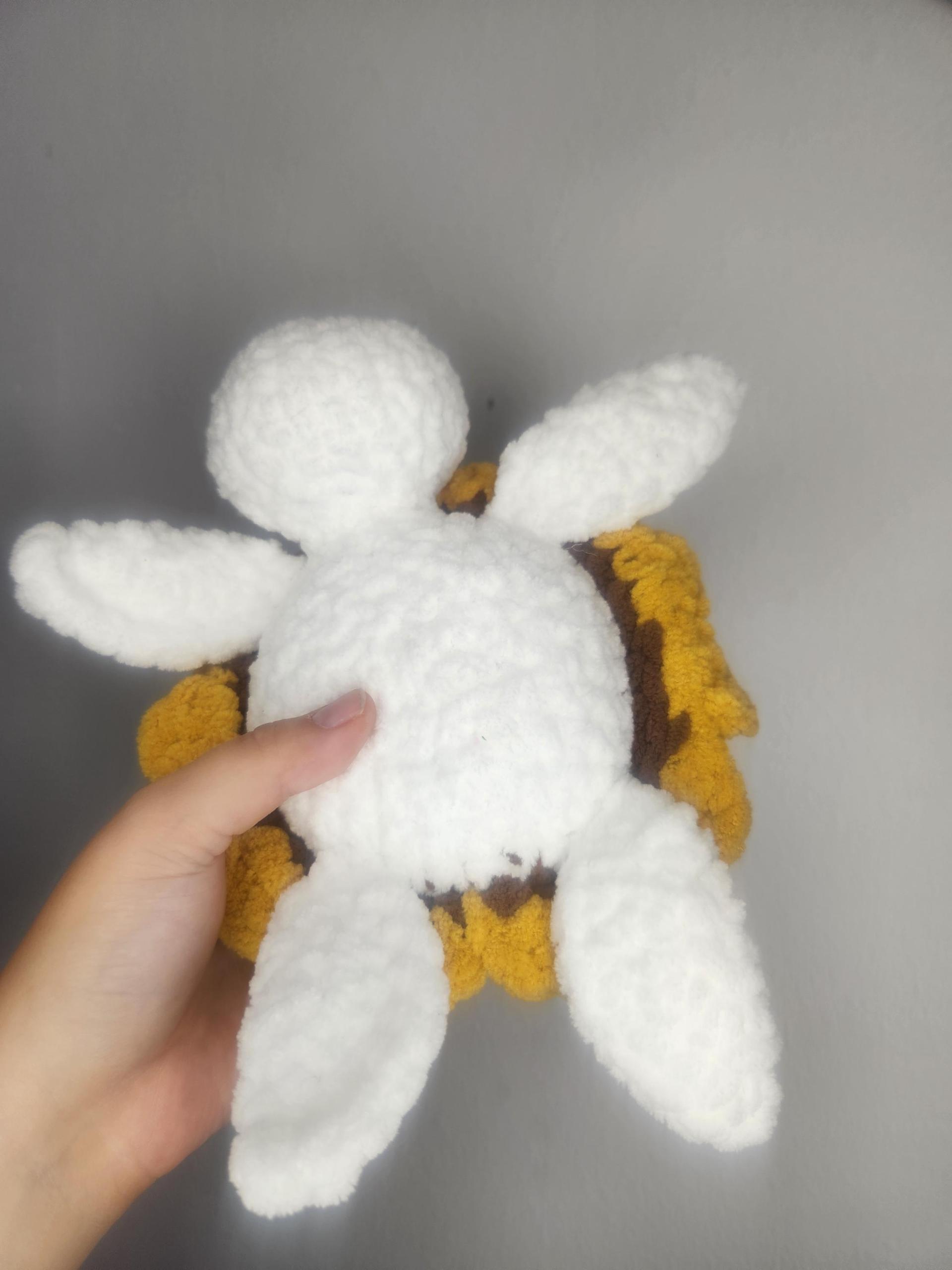 Crochet Sunflower Turtle Plushie: Handmade Amigurumi Gift thumbnail 3