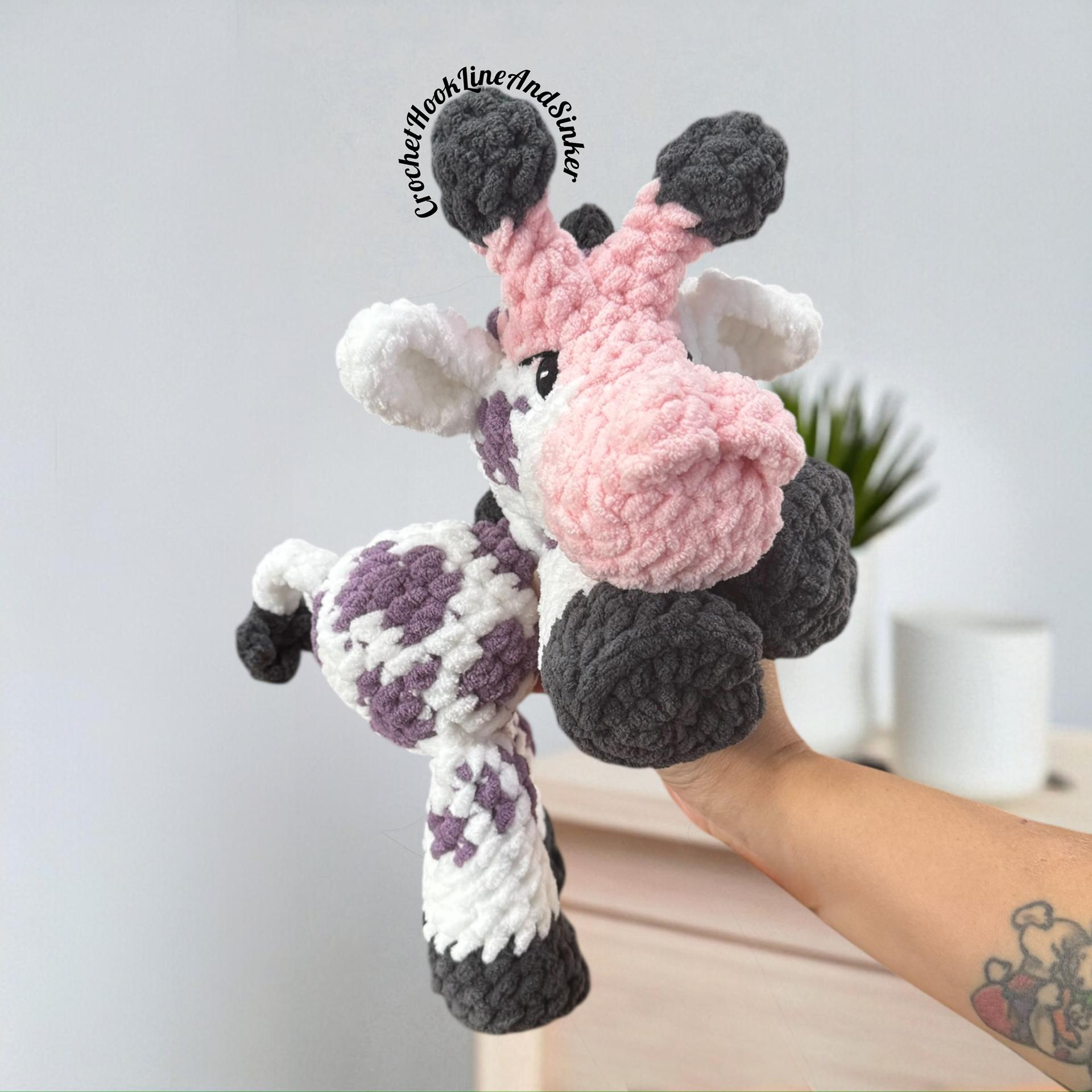 Stretch Giraffe Snuggler Plush Toy - READY TO SHIP thumbnail 2