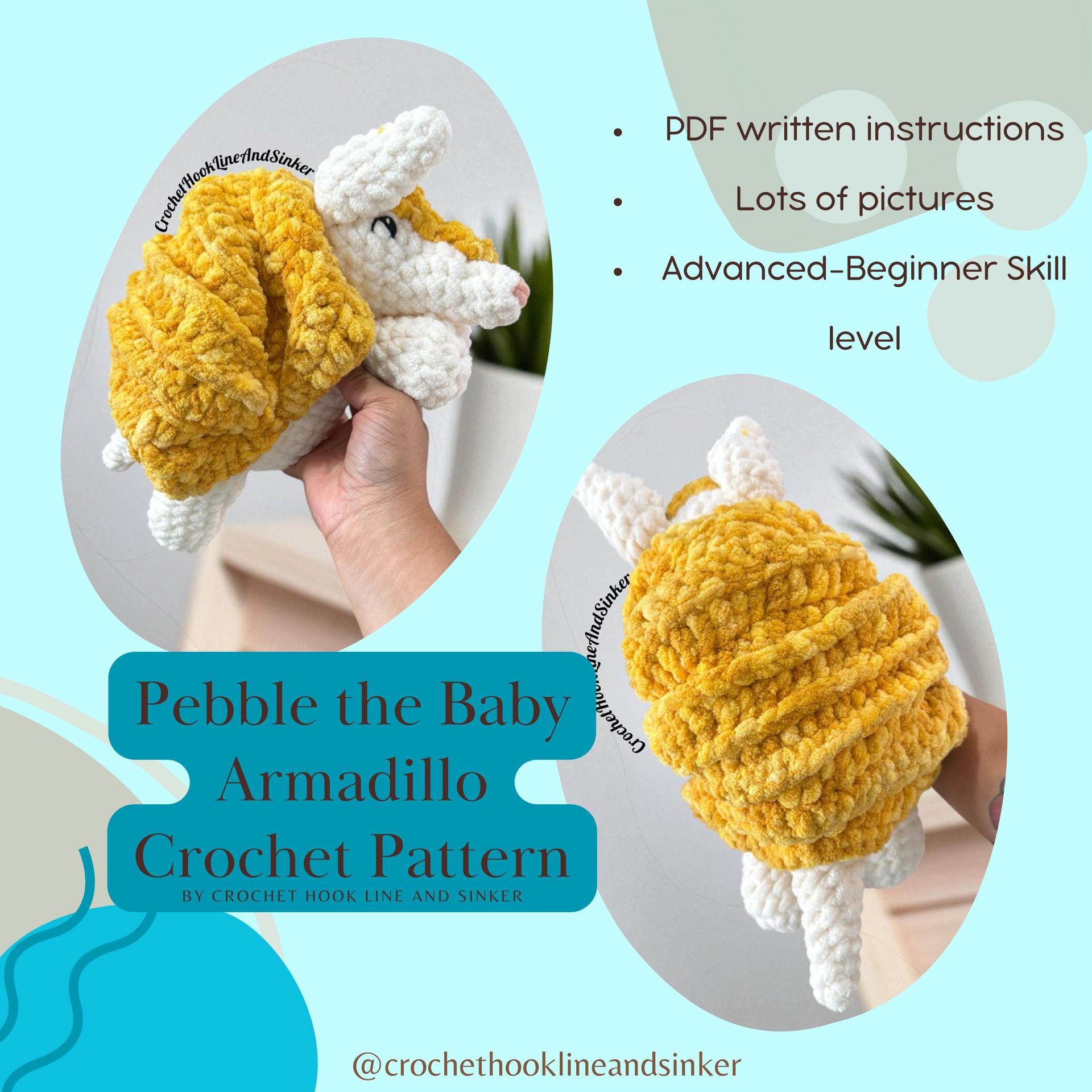 Pebble the Baby Armadillo Crochet Pattern
