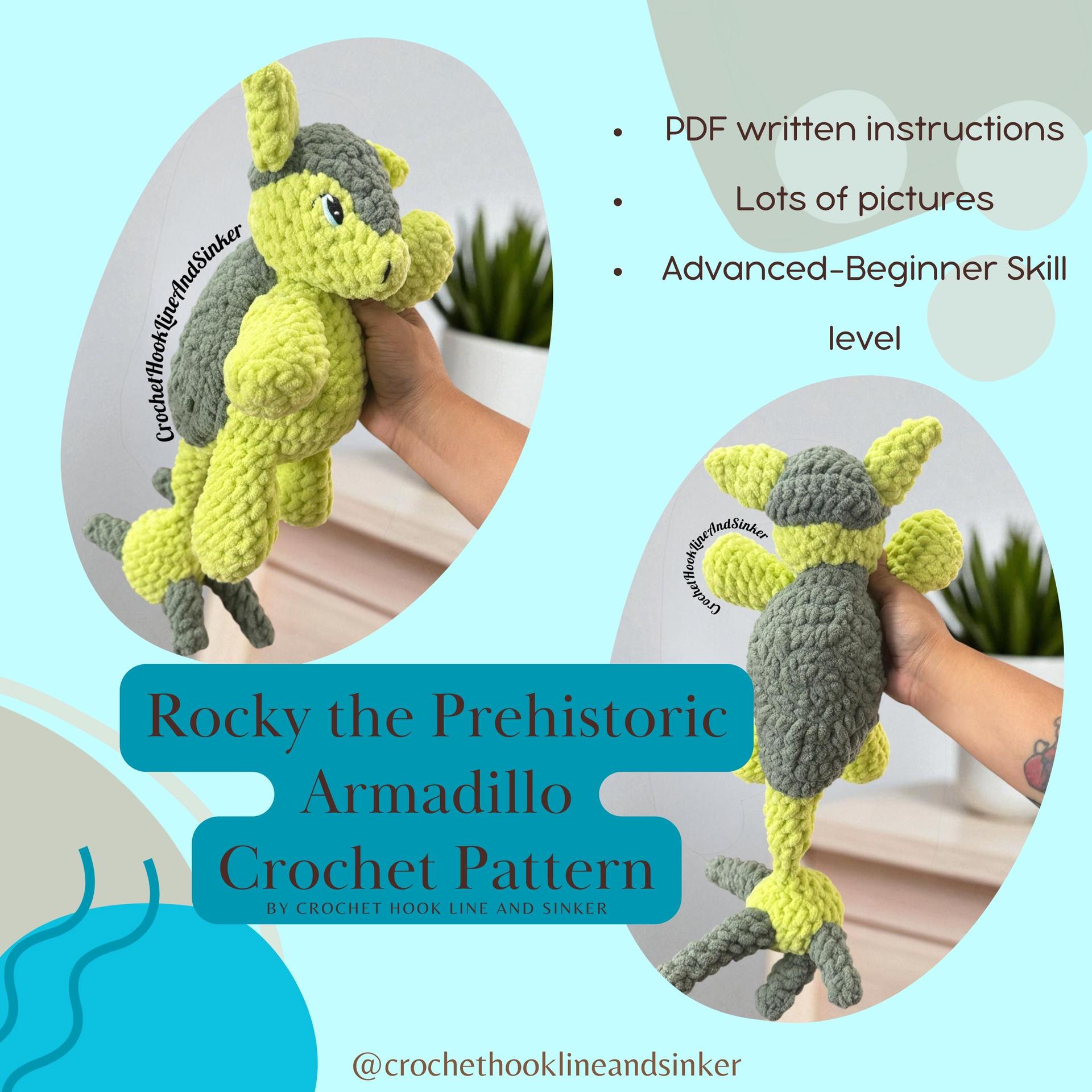 Rocky the Prehistoric Armadillo Crochet Pattern